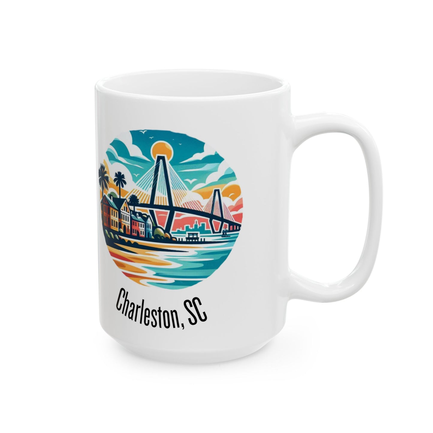 Charleston SC Ceramic Mug - Perfect for Coffee Lovers, Beach Dreamers, Gift for Summer, Vacation, Relaxation