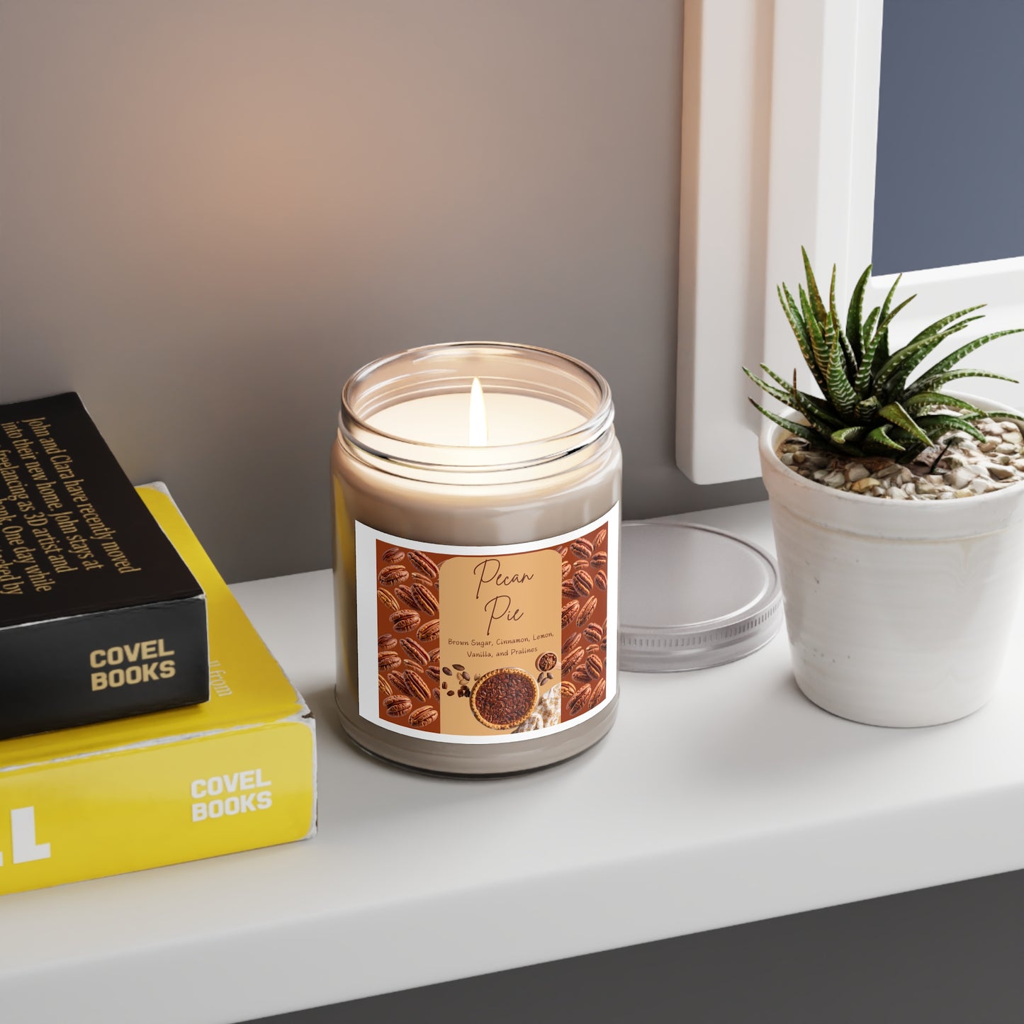 Pecan Pie Scented Soy Candle - Cozy Fall Aroma - 9oz
