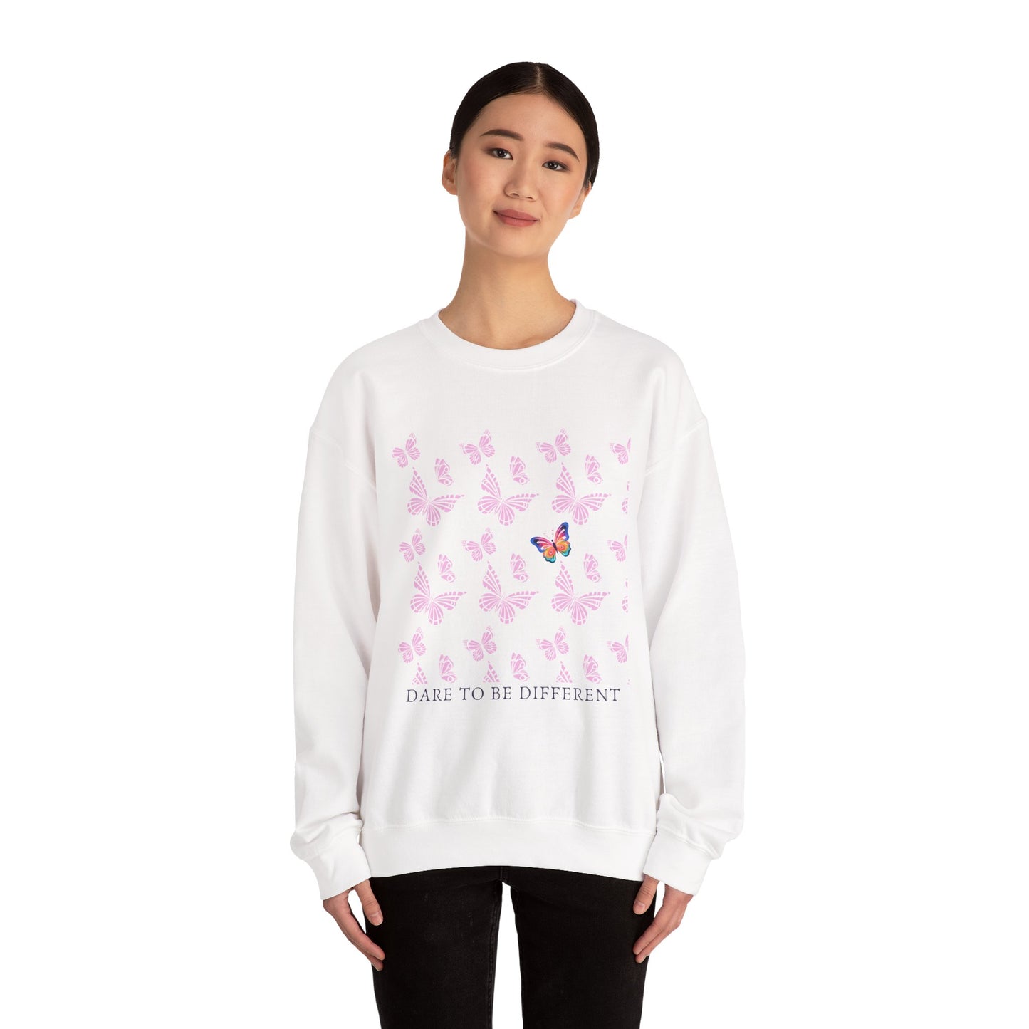 Dare To Be Different Empowering Unisex Crewneck Sweatshirt, Affirmation Apparel, Motivational Gift, Cozy Self-Care Clothing, Inspirational Wear