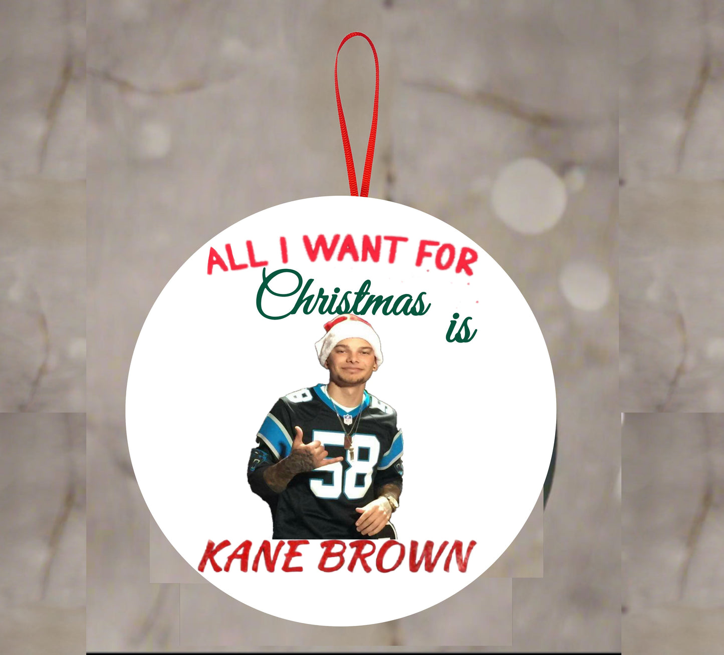 All I Want For Christmas Is KB Ceramic Tree Ornament