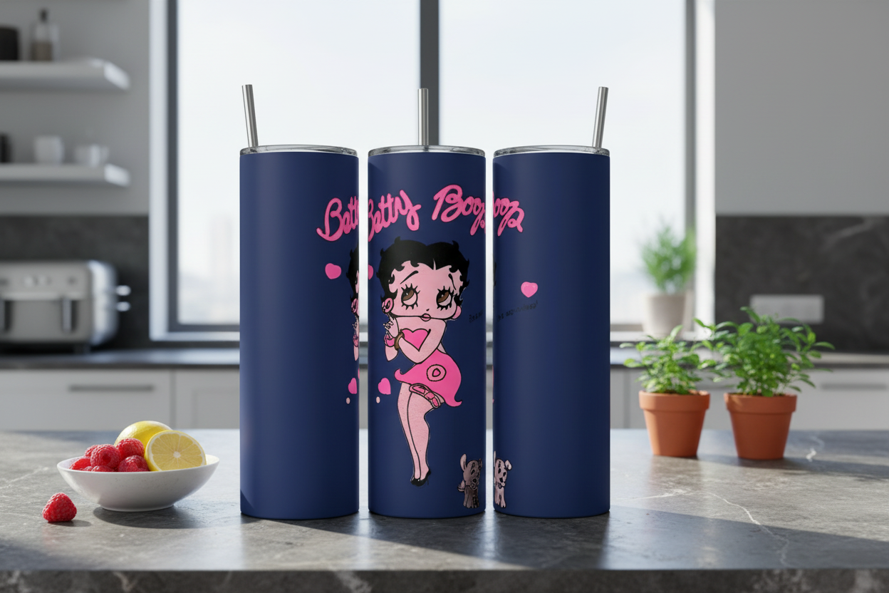 Betty B Navy 20oz Skinny Tumbler