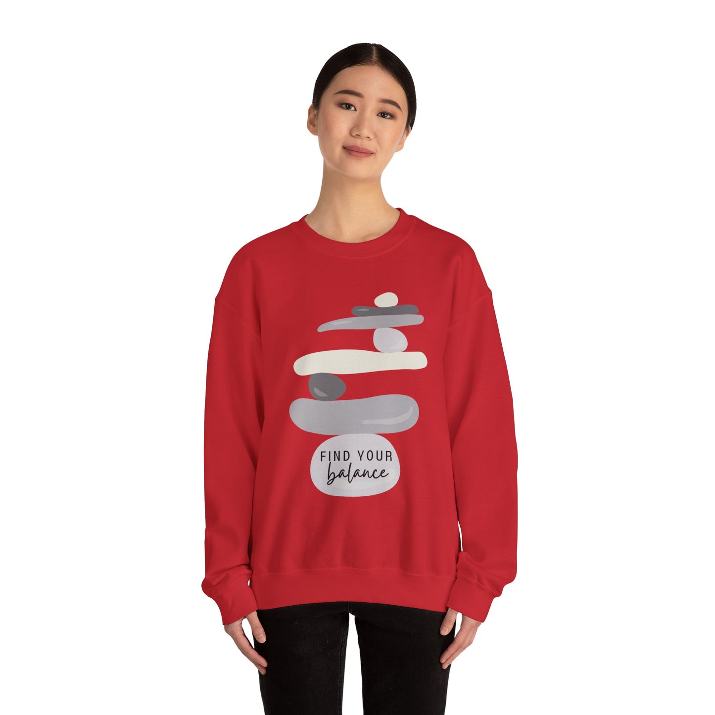 Find Your Balance Empowering Unisex Crewneck Sweatshirt, Affirmation Apparel, Motivational Gift, Cozy Self-Care Clothing, Inspirational Wear