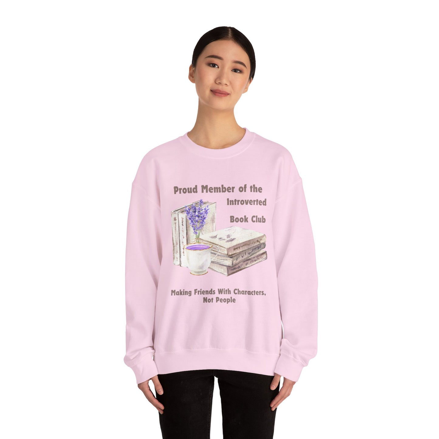 Introverted Book Club, Cozy Bibliophile Sweatshirt, Perfect Gift for Book Lovers, Literary Apparel, Cozy Reading Gift, Cute Bookworm Crewneck
