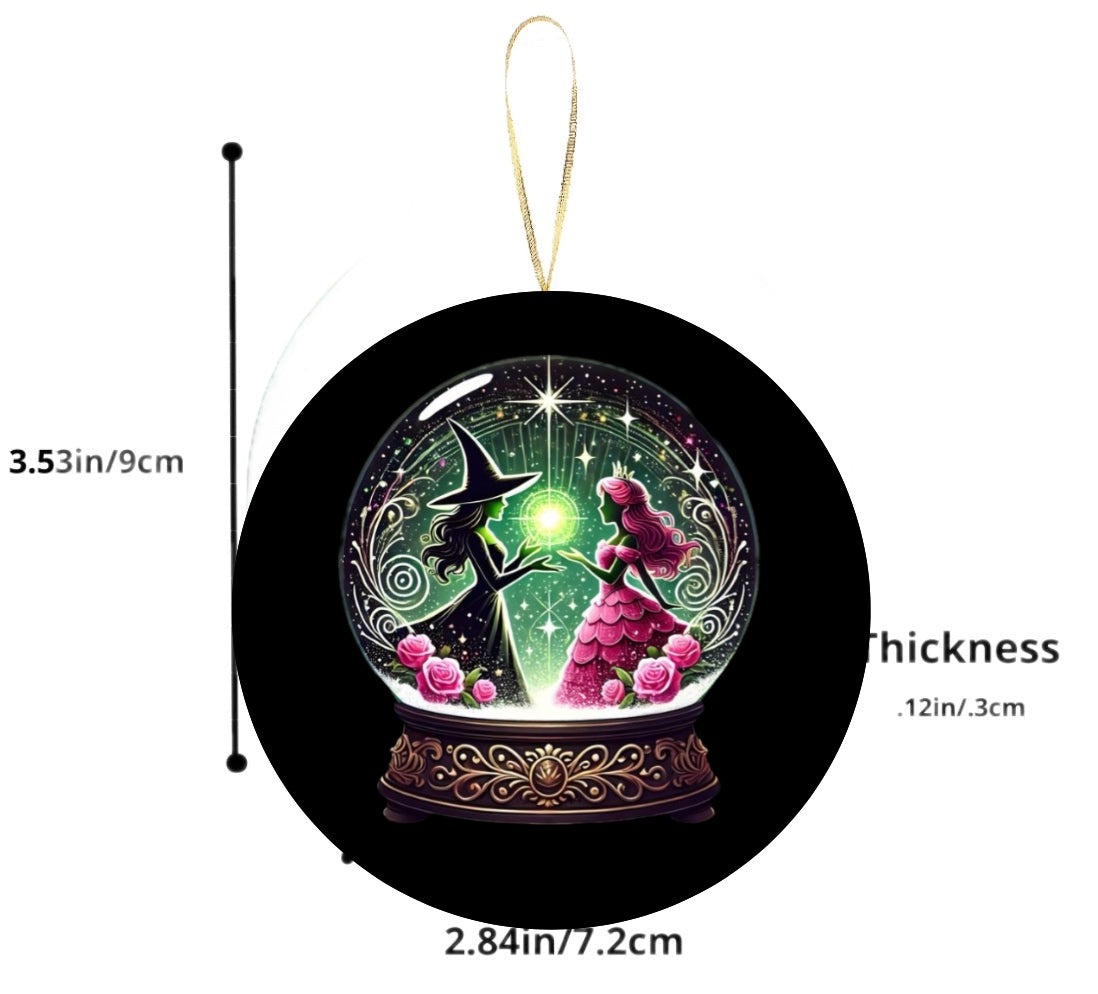 Good and Wicked Snow Globe Ceramic Tree Ornament