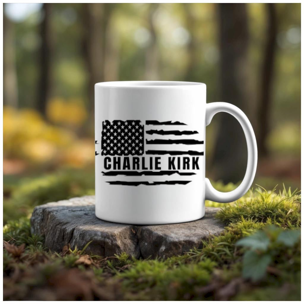 Charlie Kirk Flag Ceramic Mug