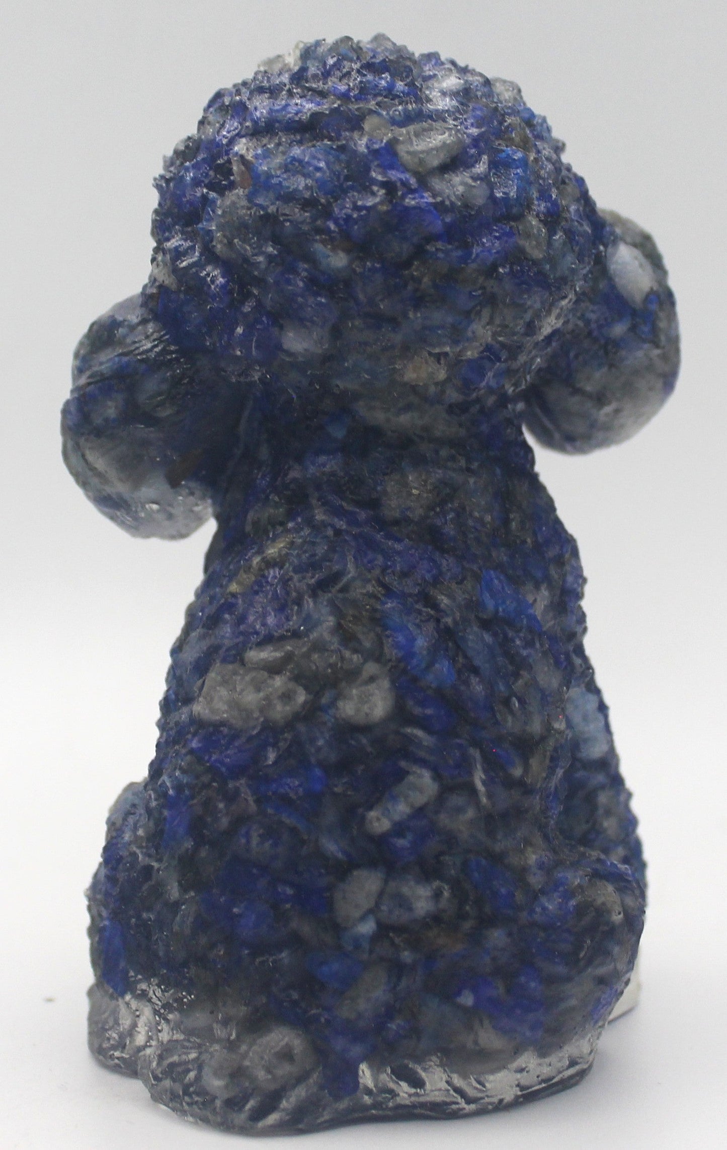 Resin Crystal Chip Poodle Figurine – Turquoise or Lapis Lazuli