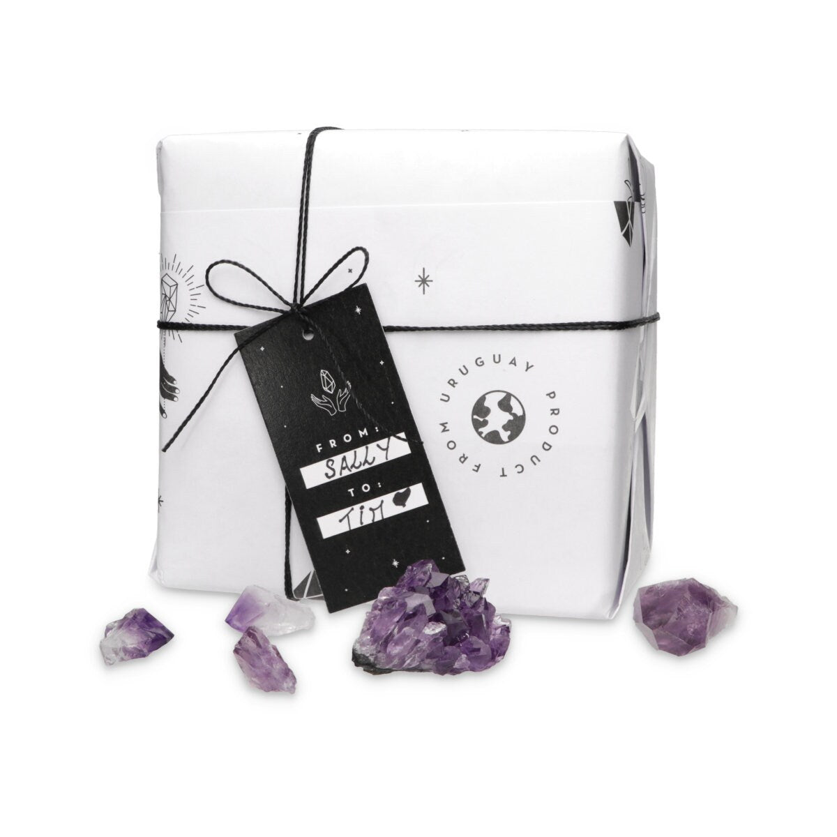 Precious amethyst stone, semi precious geode