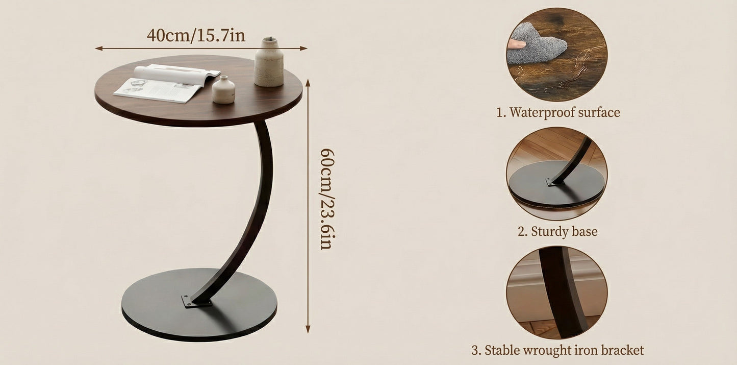 Modern Side Table β Round, C-Shape & Petal Designs | Sofa End Table with Metal