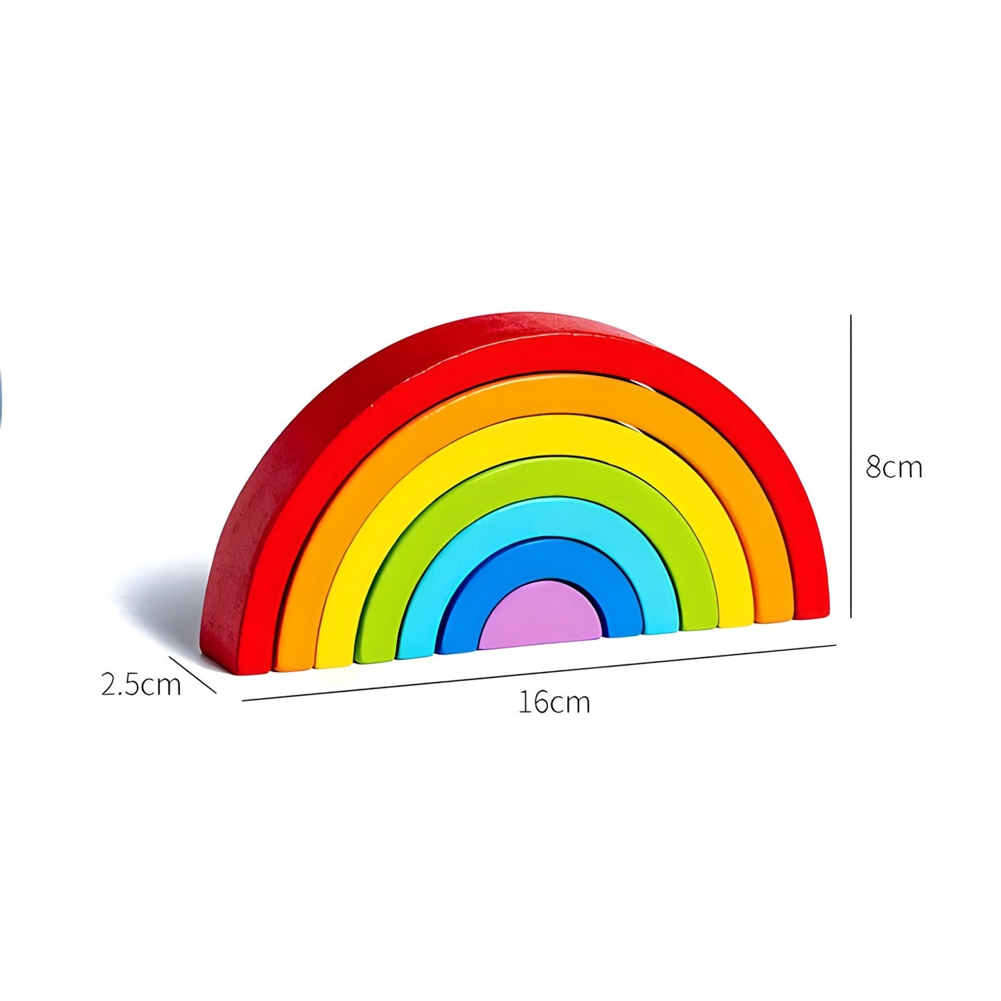 Small Wooden Rainbow Arch Blocks