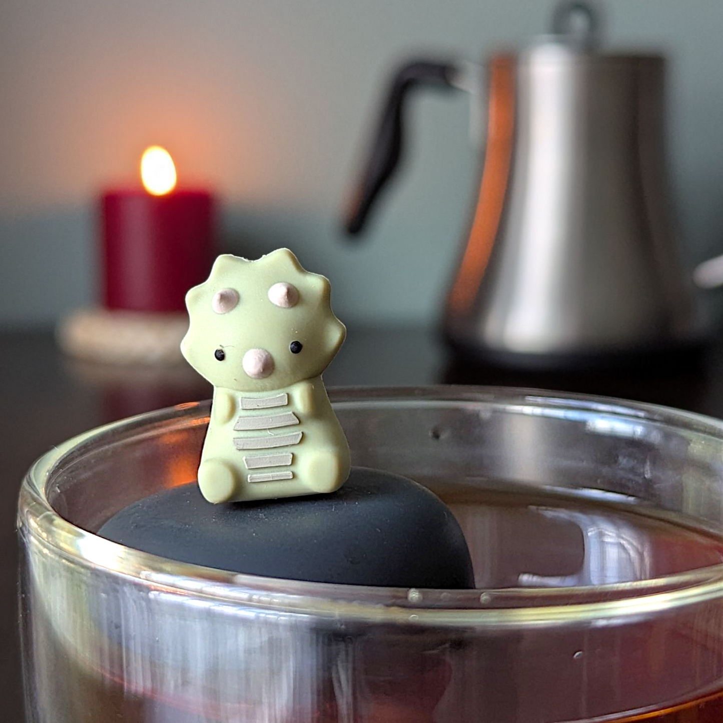 Floating Triceratops Dinosaur Tea Infuser - Cute Animal Tea Infuser for Loose Leaf Tea