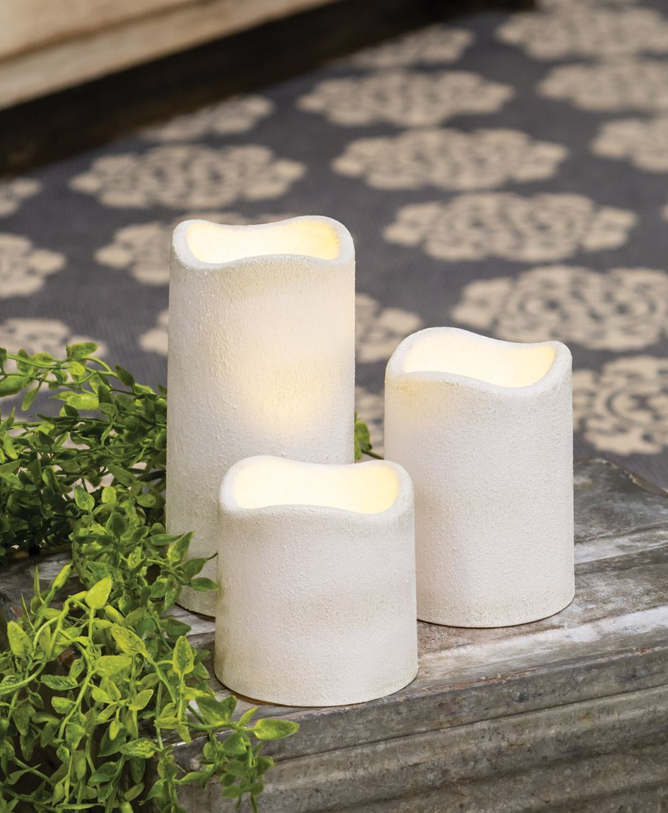 White Textured Timer Pillar – 3"x3"