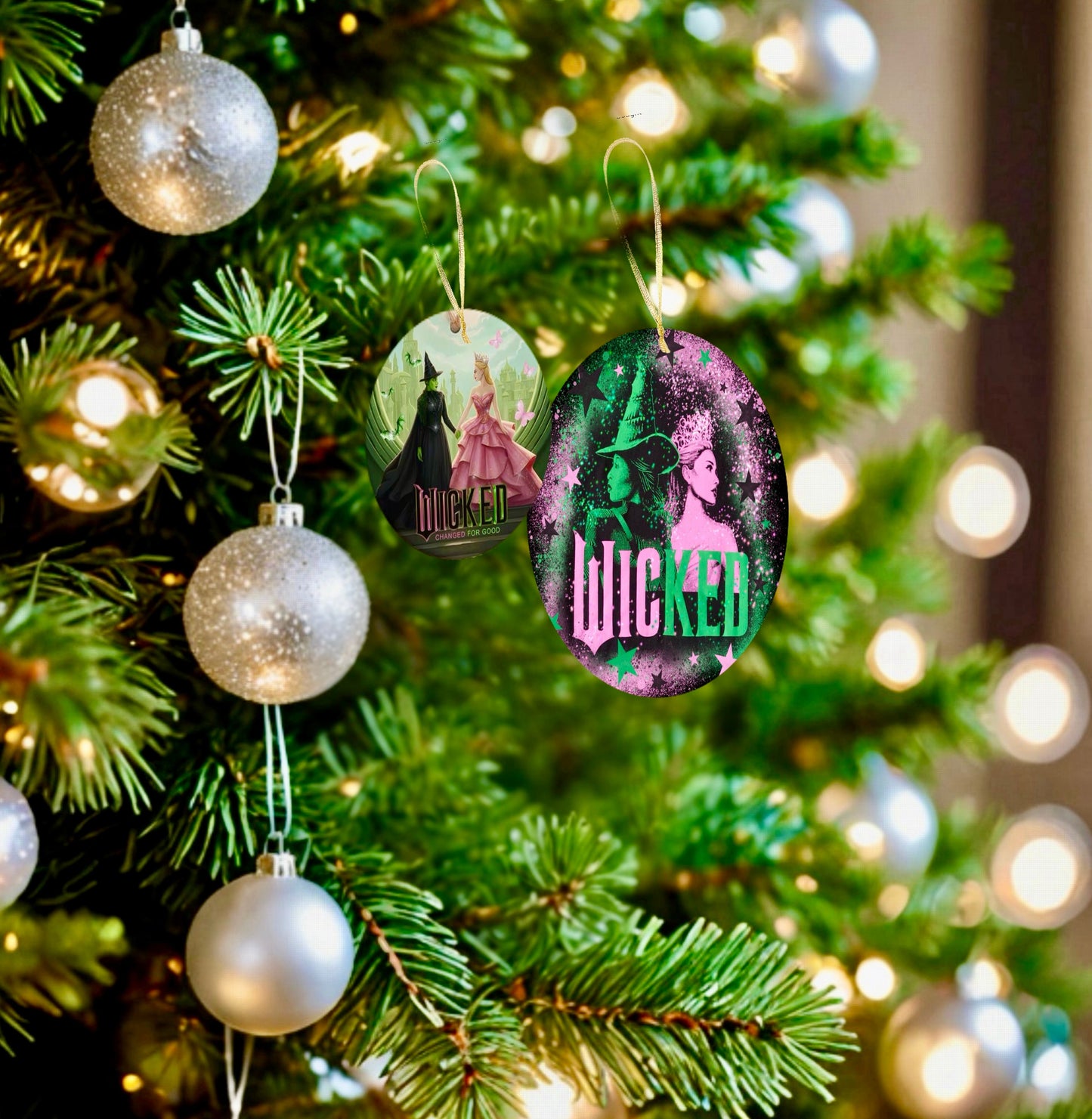 Wicked Oval Ceramic Tree Ornament