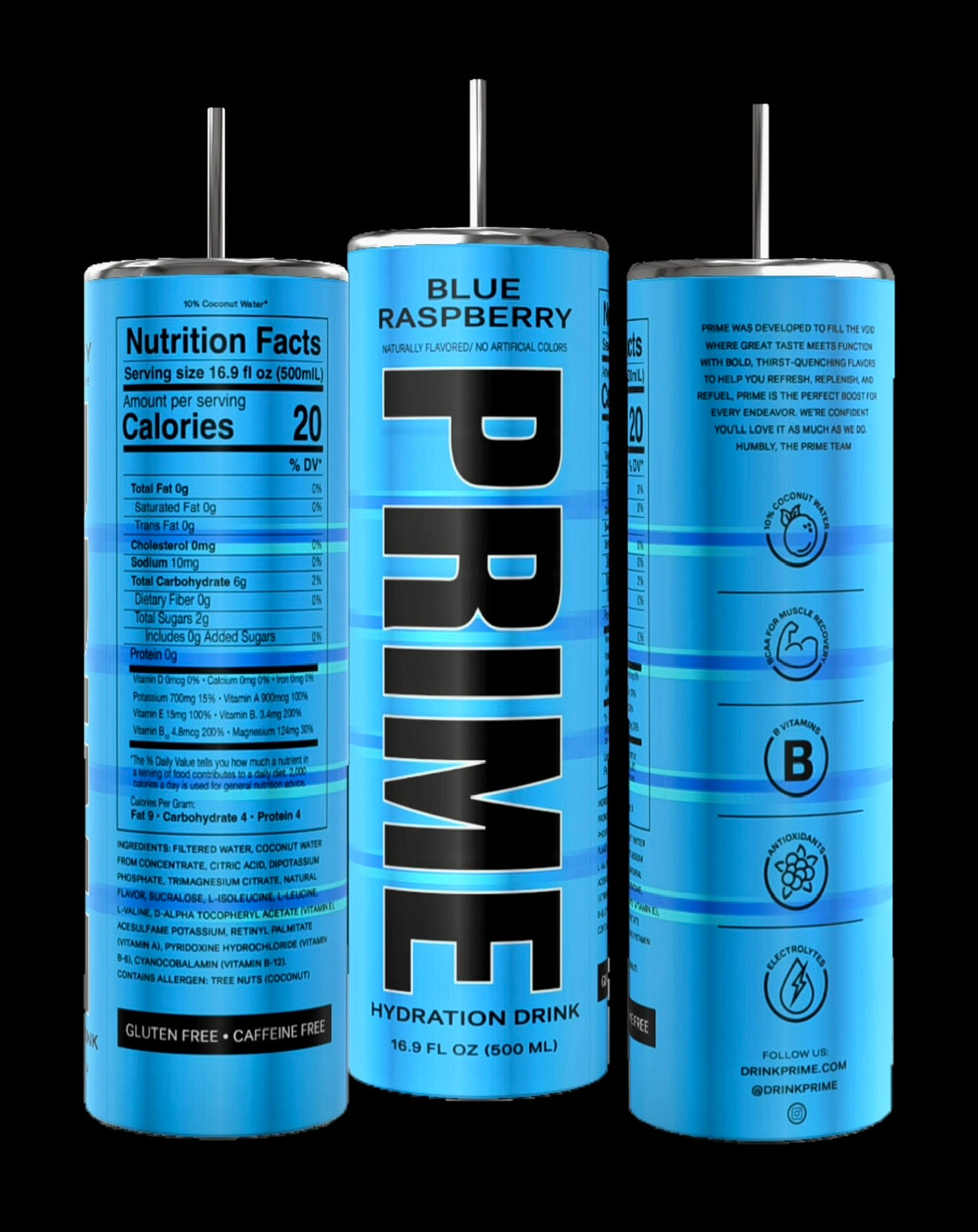 Colorful Prime Energy 20 ounce tumbler