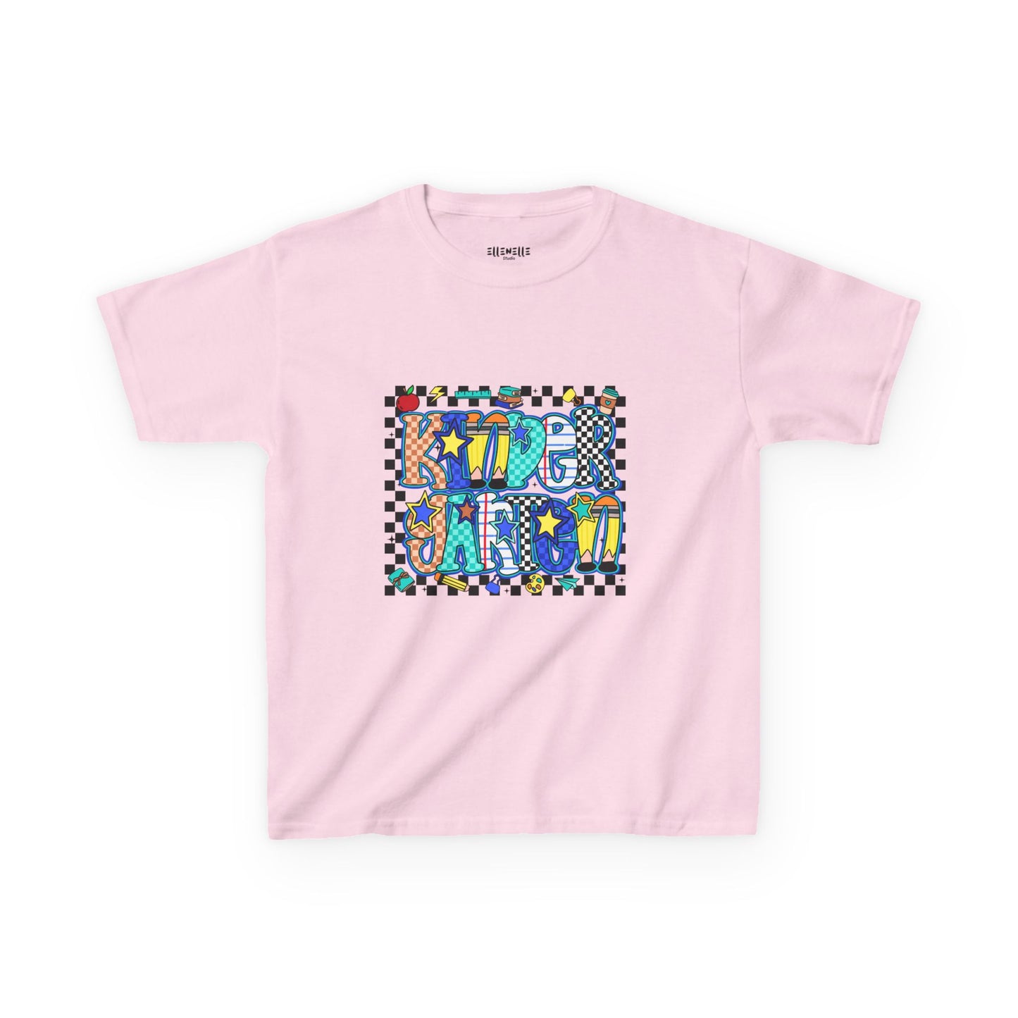 Kindergarten T‑Shirt — Checkerboard Back-to-School Tee