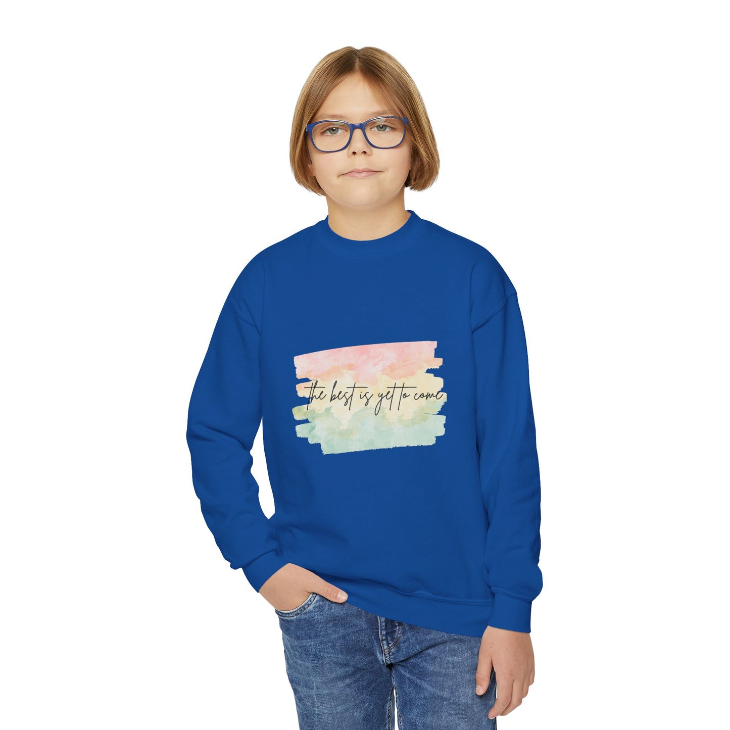 The Best Is Yet To Come Empowering Youth Crewneck Sweatshirt, Inspirational Apparel, Affirmation Gift, Motivational Sweatshirt, Positive Vibes Clothing