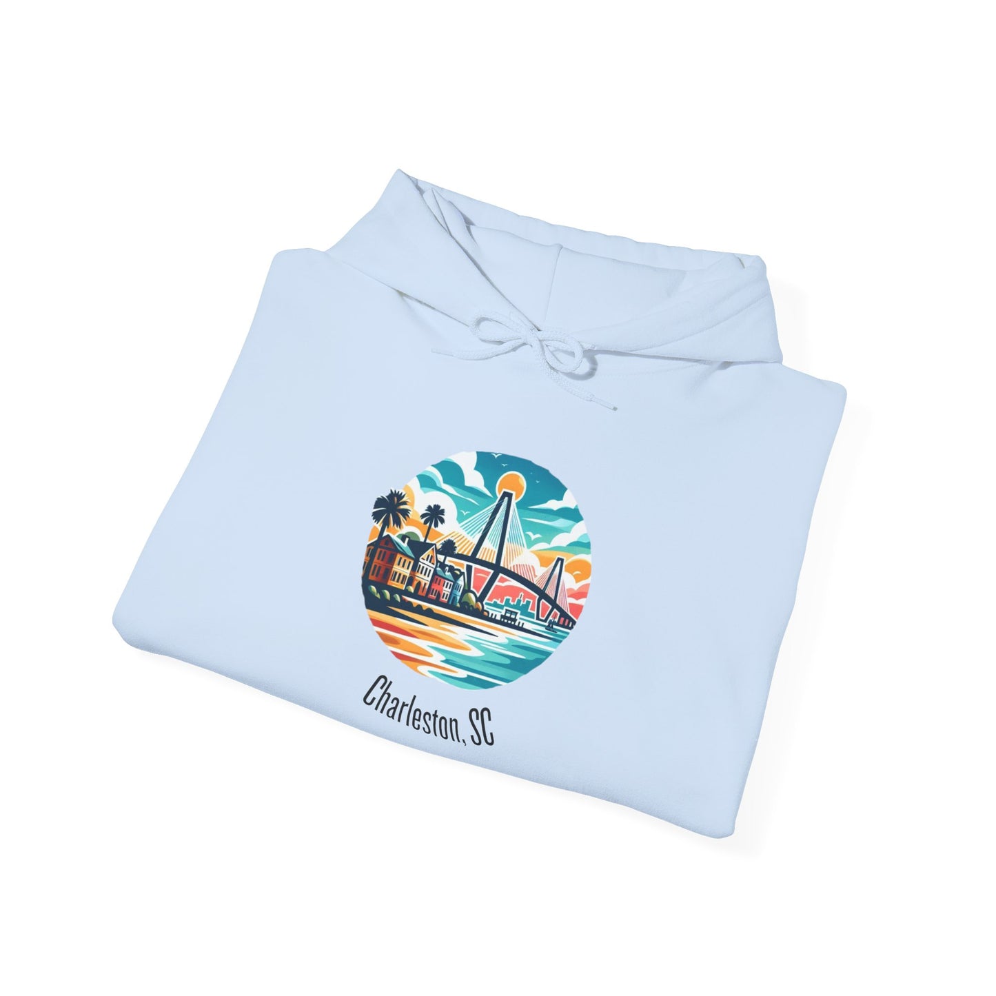 Charleston SC Hoodie, Coastal Sweatshirt, Beach Lover Gift, Unisex Pullover, Summer Vacation Apparel