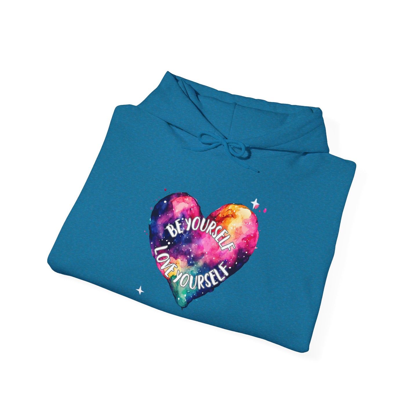 Be Yourself Love Yourself Motivational Hoodie, Unisex Sweatshirt, Casual Comfort Wear, Gift for Teens, Inspirational Clothing, Everyday Hoodie