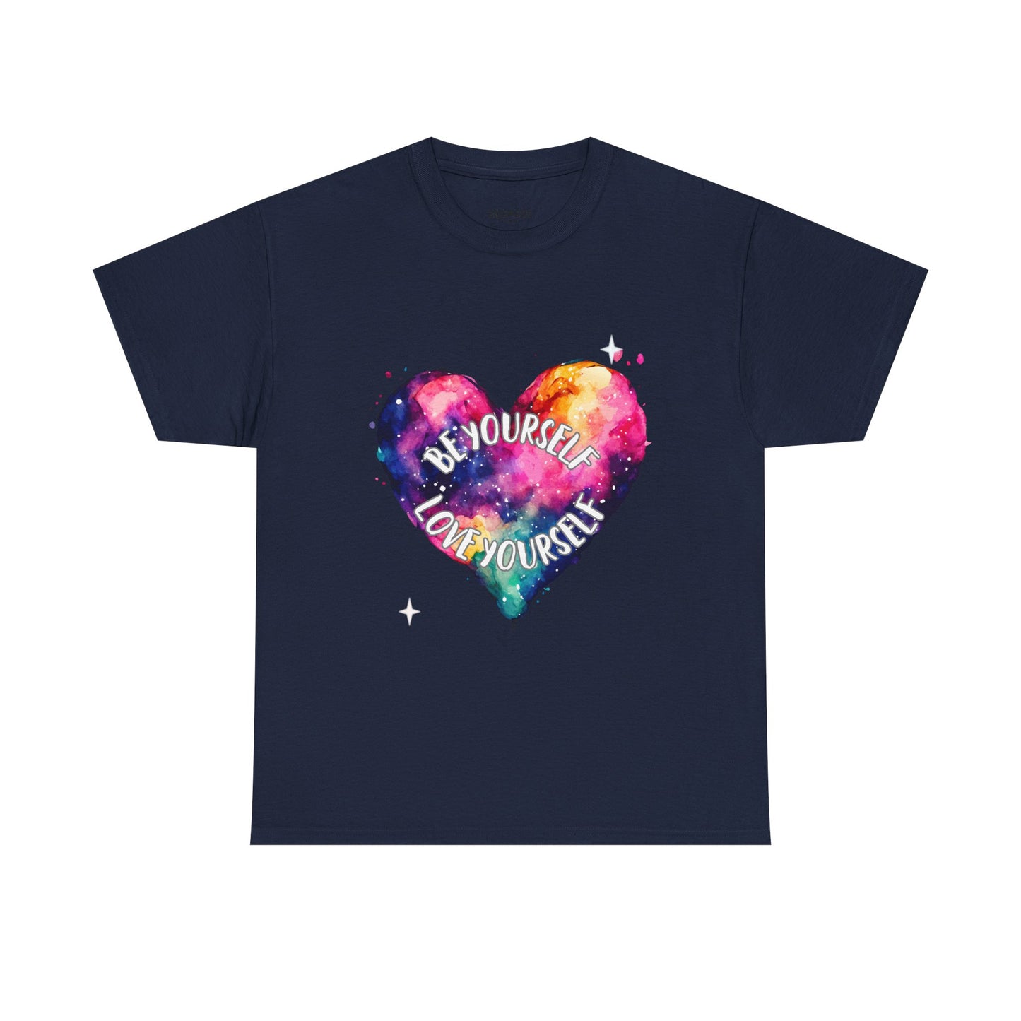 Be Yourself Love Yourself Empowering Unisex Heavy Cotton Tee, Self-Love T-Shirt, Affirmation Apparel, Gift for Friends, Motivational Clothing