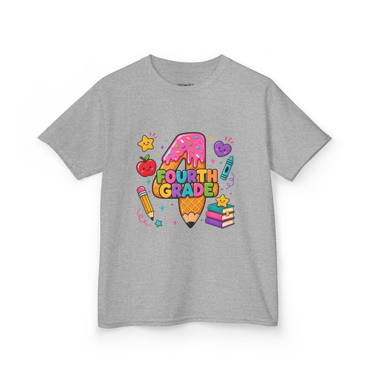 4th Grade T‑Shirt — Cute Ice Cream Pencil Tee