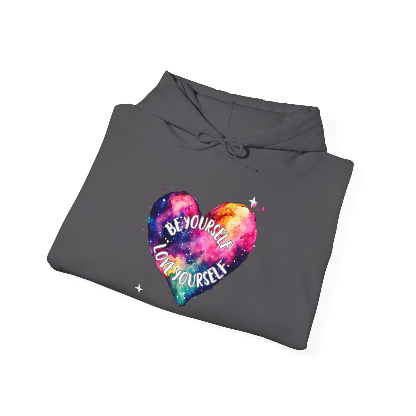 Be Yourself Love Yourself Motivational Hoodie, Unisex Sweatshirt, Casual Comfort Wear, Gift for Teens, Inspirational Clothing, Everyday Hoodie