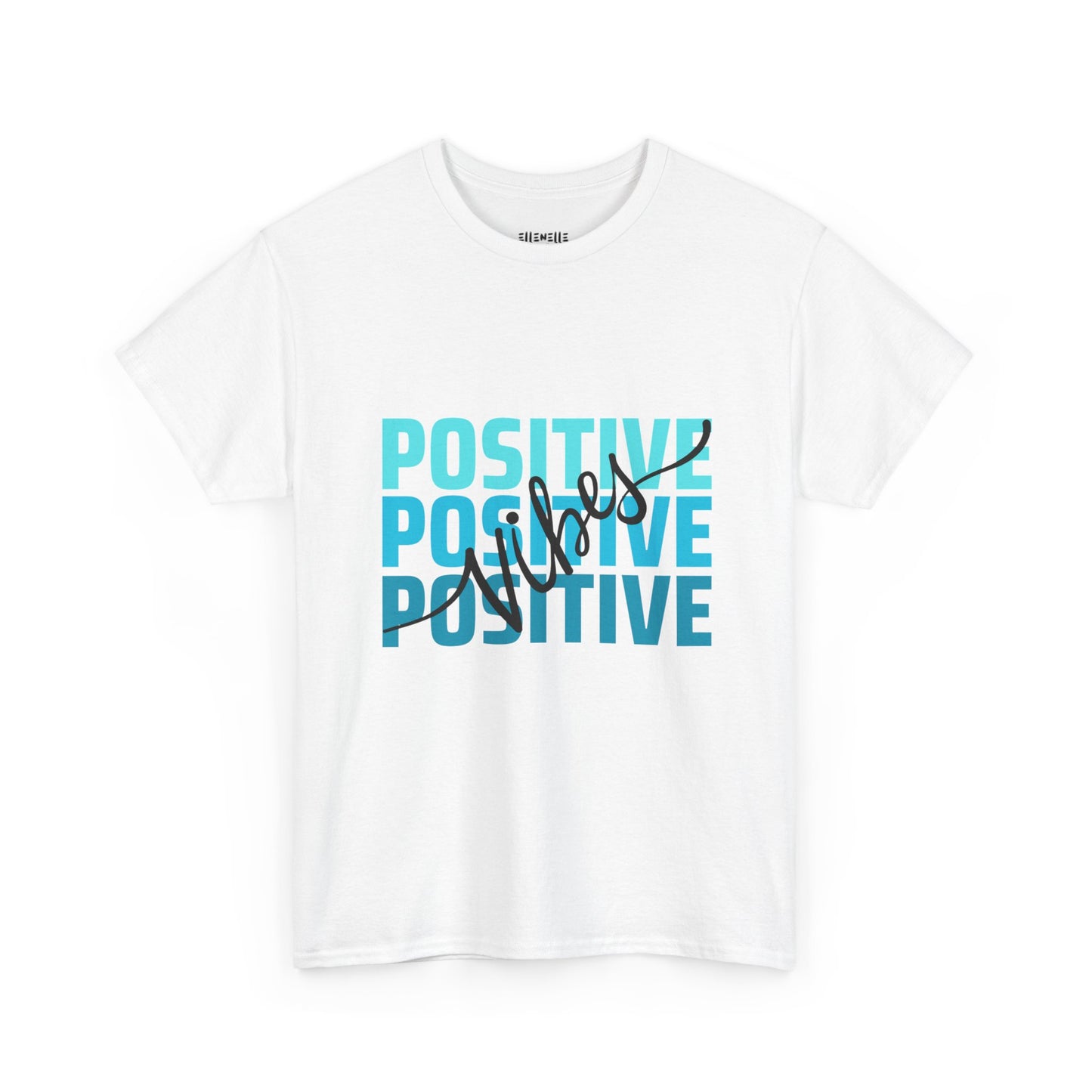 Positive Vibes Empowering Unisex Heavy Cotton Tee, Self-Love T-Shirt, Affirmation Apparel, Gift for Friends, Motivational Clothing