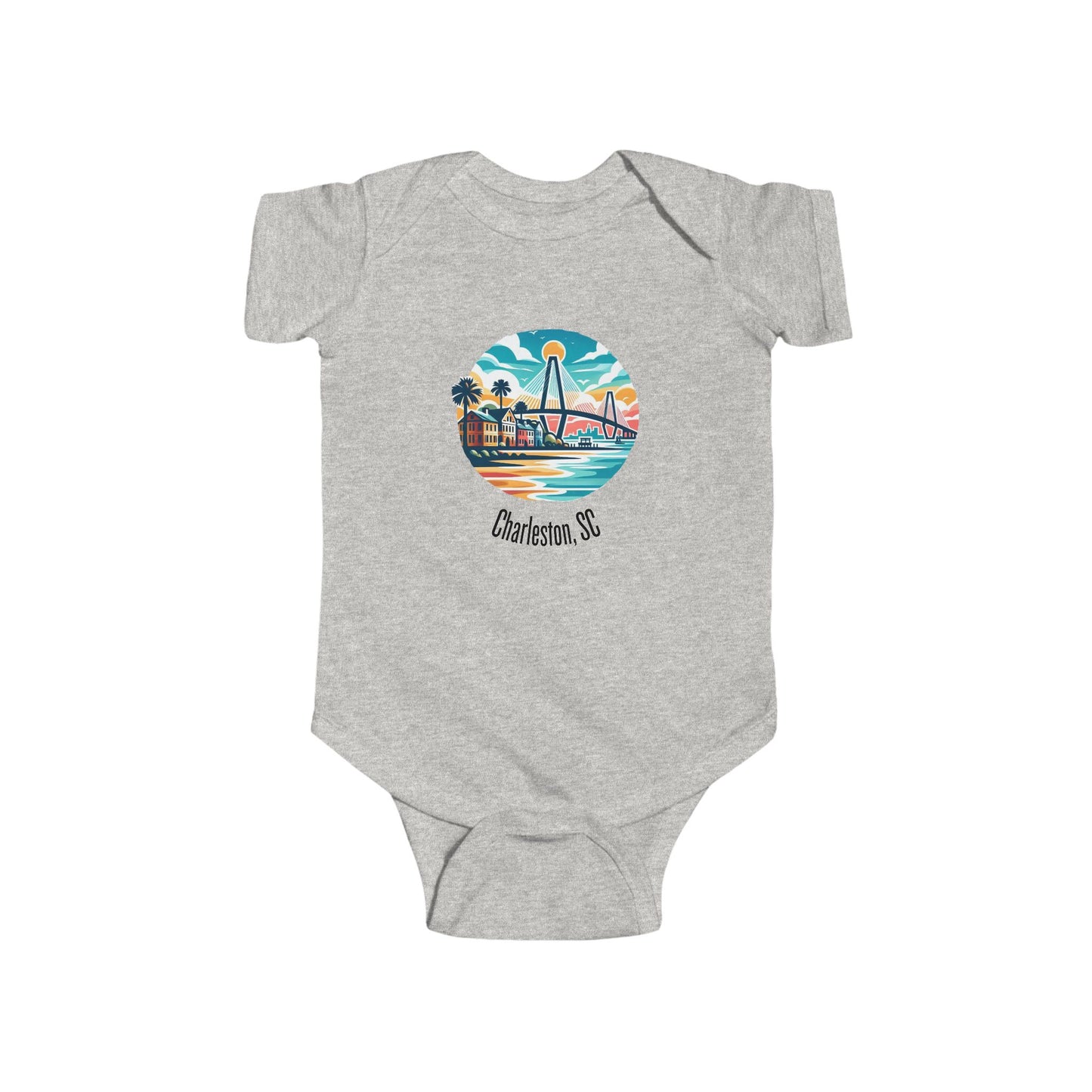 Charleston SC Infant Bodysuit, Cute Baby Clothes, Beach Vibe Newborn Outfit, Summer Baby Gift, Toddler Apparel