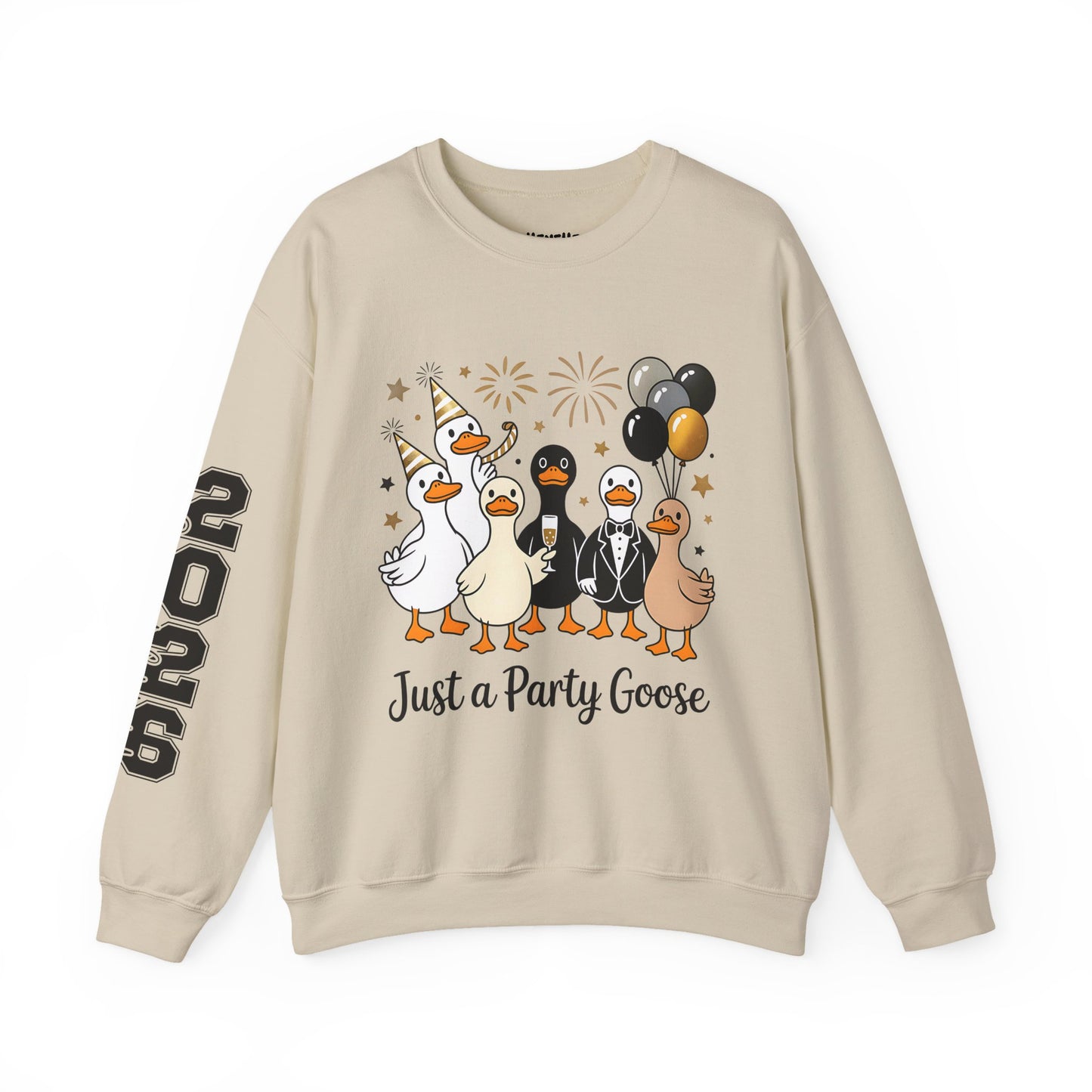 Just A Party Goose 2026 Happy New Year Crewneck Sweatshirt