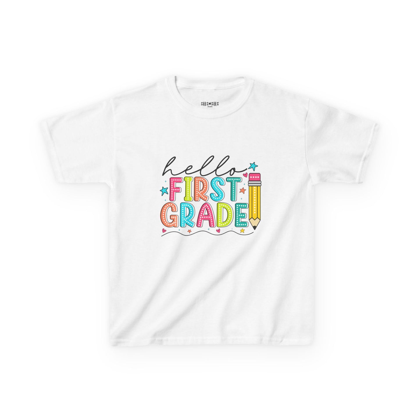 Hello First Grade T‑Shirt — Bright Back-to-School Tee