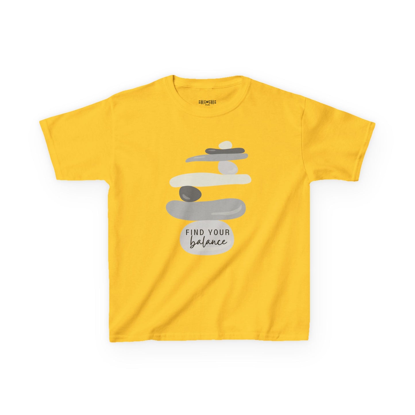 Find Your Balance Motivational Kids T-Shirt, Positive Affirmation Shirt, Gift for Children, Encouraging Apparel