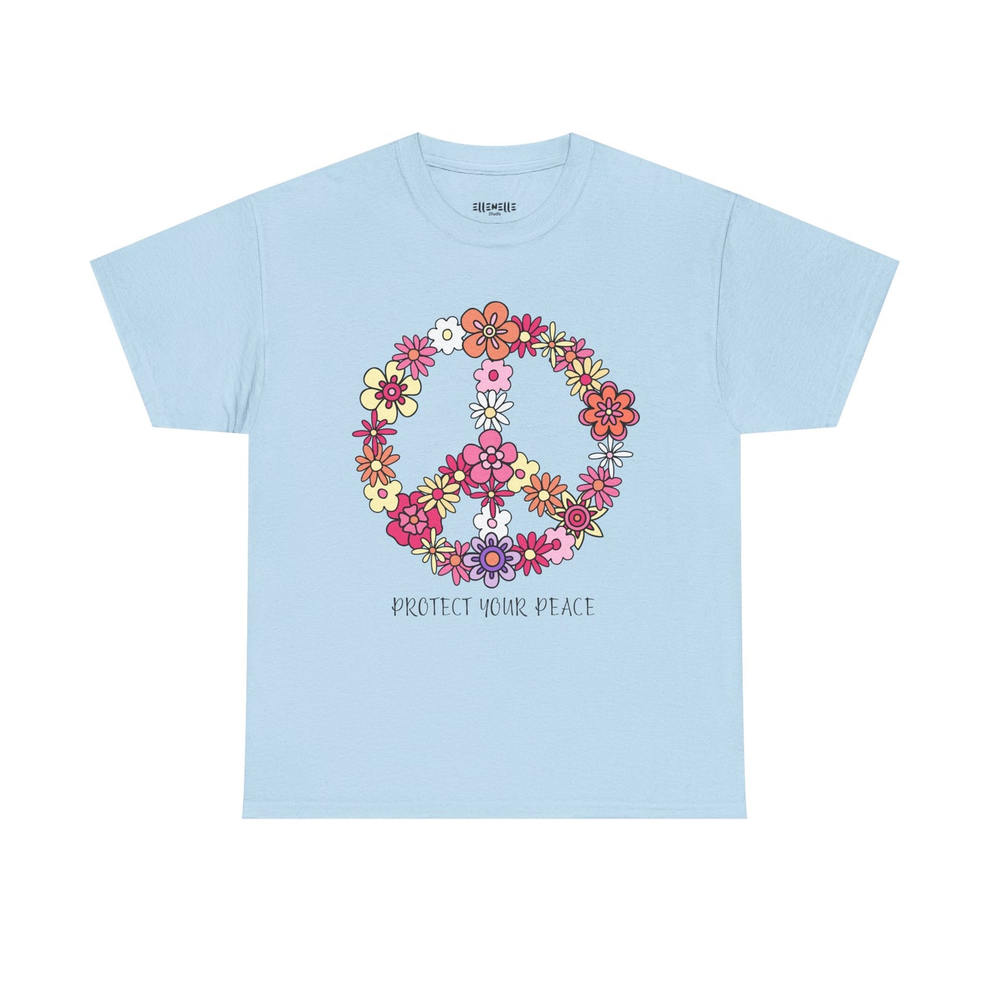 Protect Your Peace Empowering Unisex Heavy Cotton Tee, Self-Love T-Shirt, Affirmation Apparel, Gift for Friends, Motivational Clothing