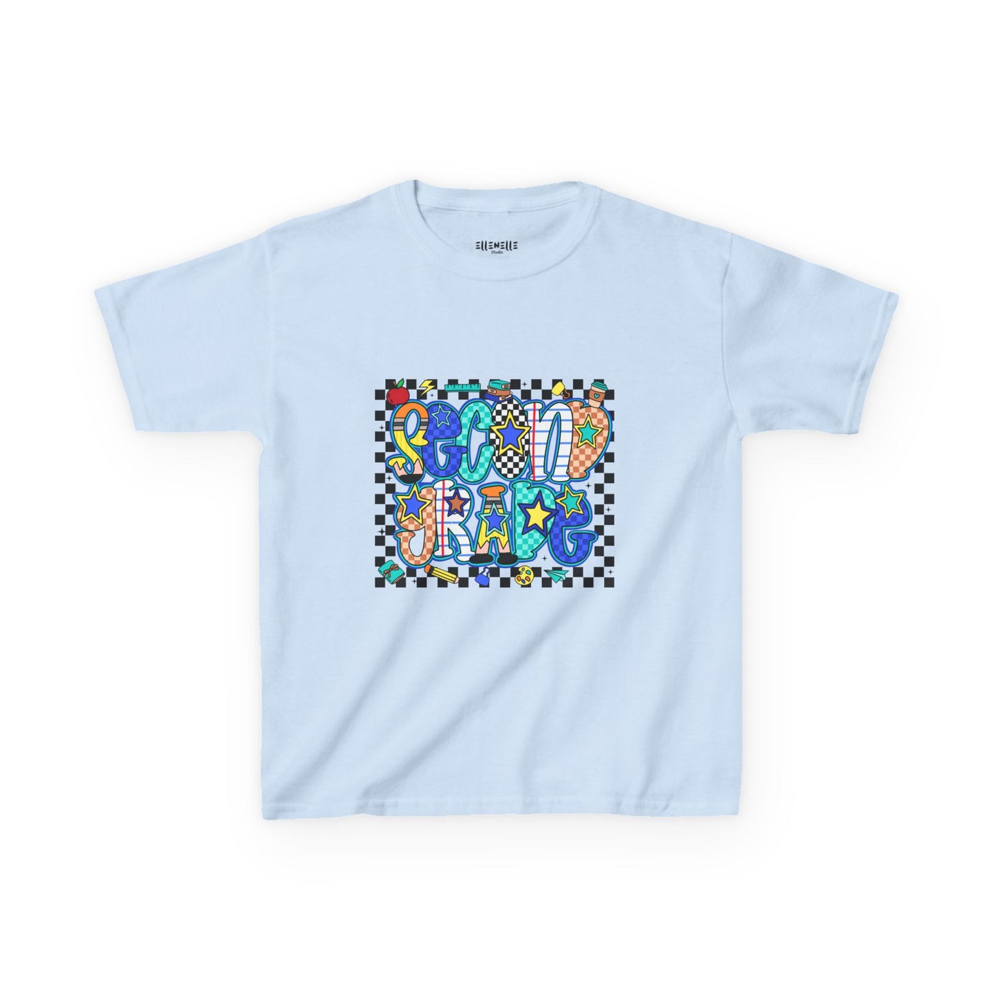 Second Grade T‑Shirt — Checkerboard Back-to-School Tee