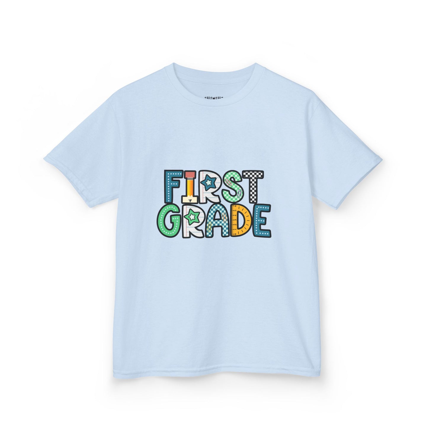 First Grade T‑Shirt — Blue Back-to-School Tee