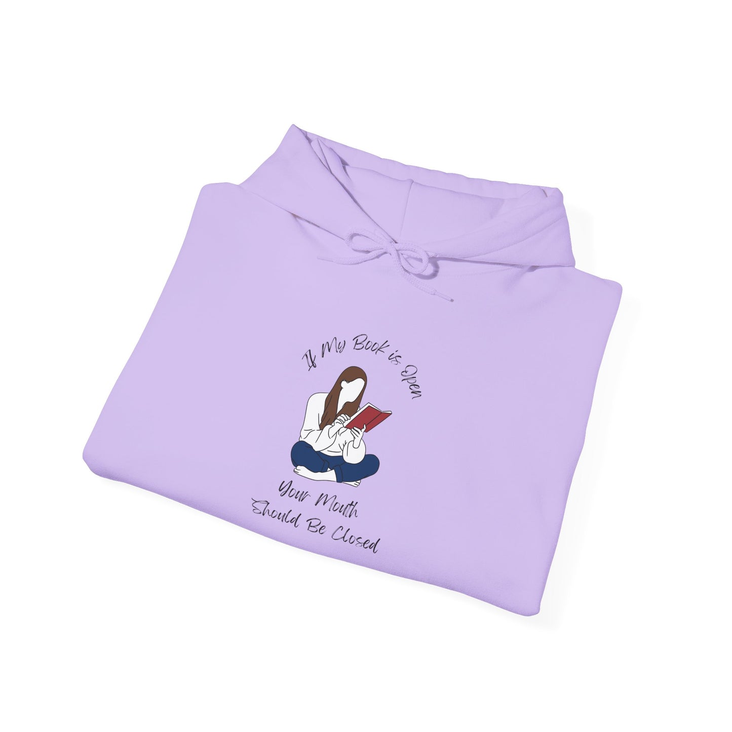If My Book is Open... Unisex Hooded Sweatshirt with Library Design, Cozy Literature Hoodie for Book Lovers, Perfect Gift for Readers, Literary [...]