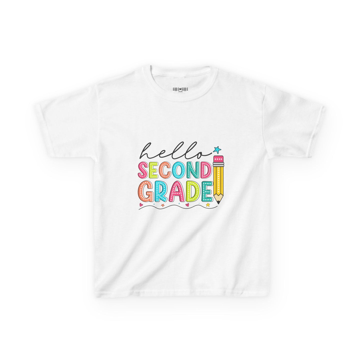 Hello Second Grade T‑Shirt — Bright Back-to-School Tee