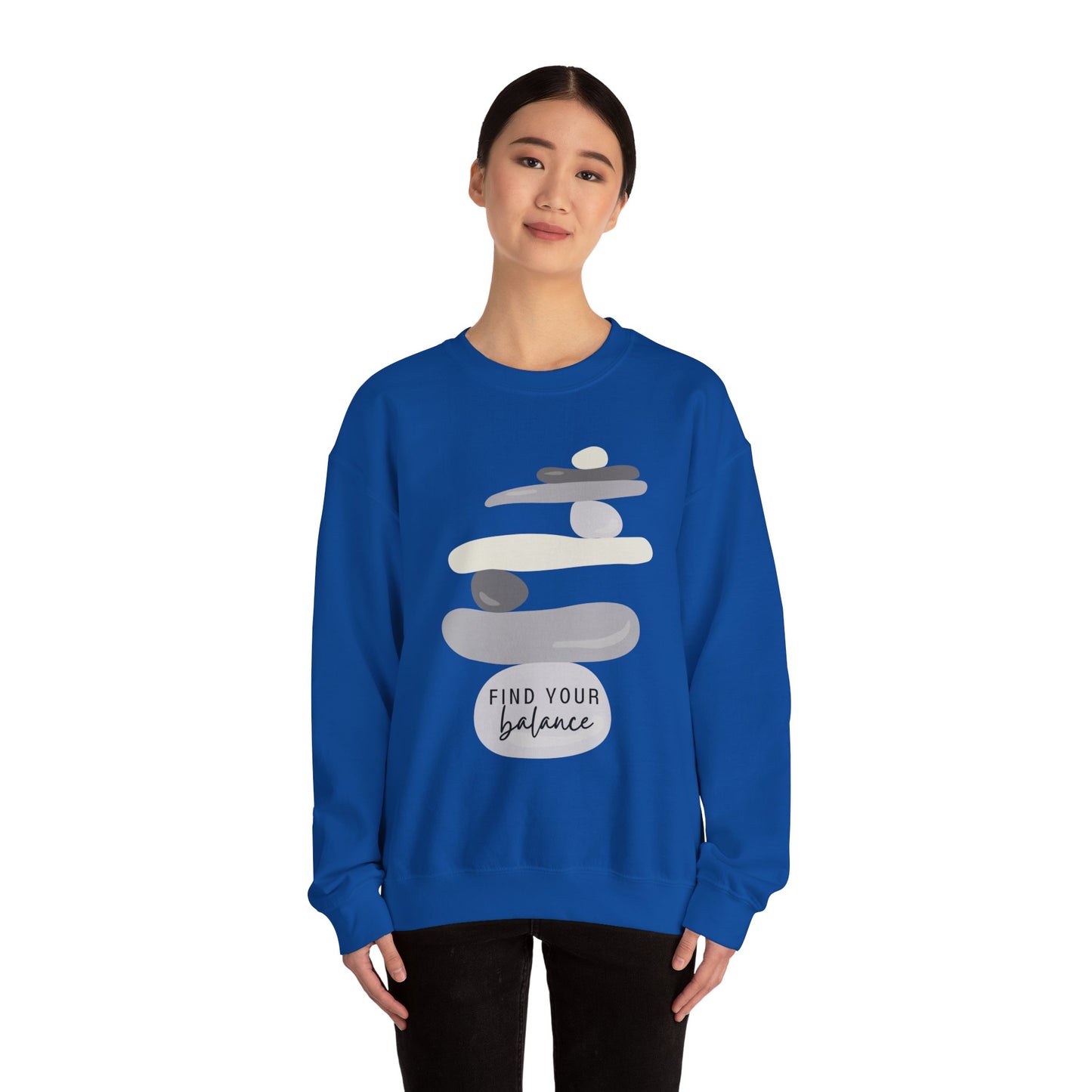 Find Your Balance Empowering Unisex Crewneck Sweatshirt, Affirmation Apparel, Motivational Gift, Cozy Self-Care Clothing, Inspirational Wear