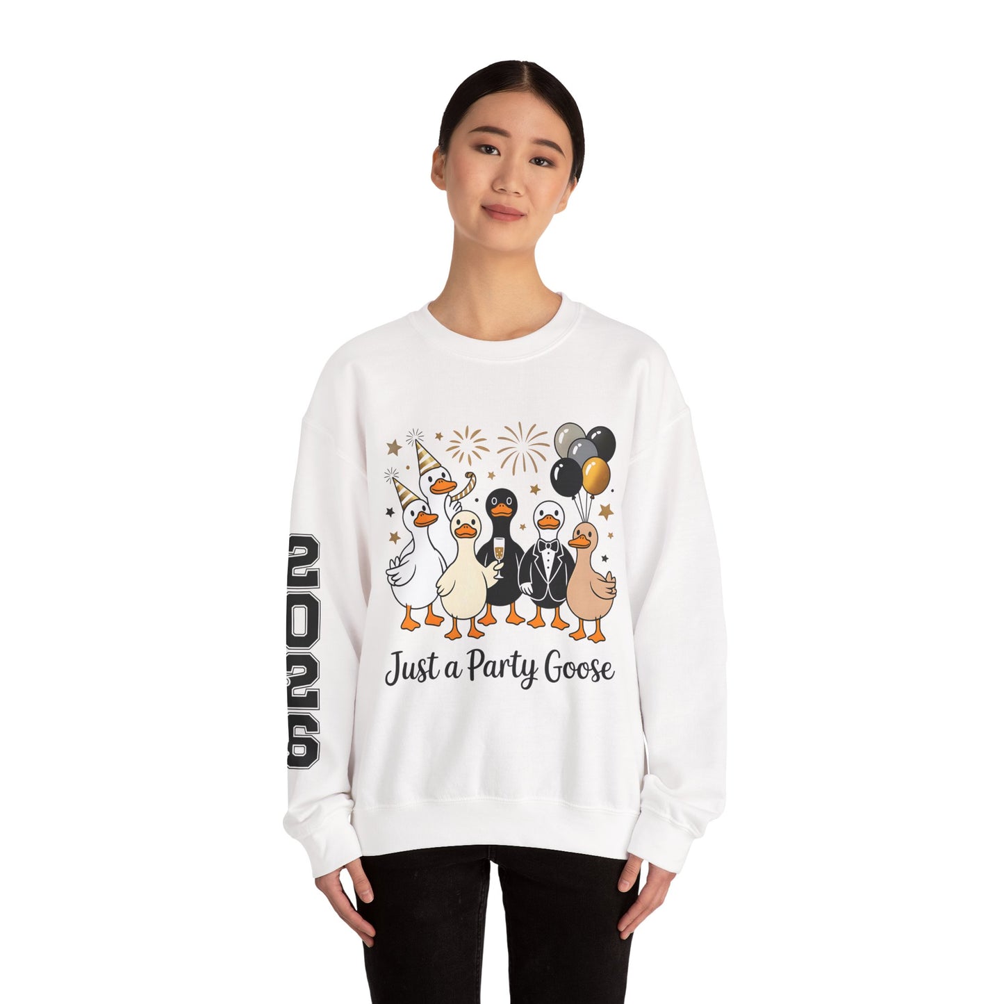 Just A Party Goose 2026 Happy New Year Crewneck Sweatshirt