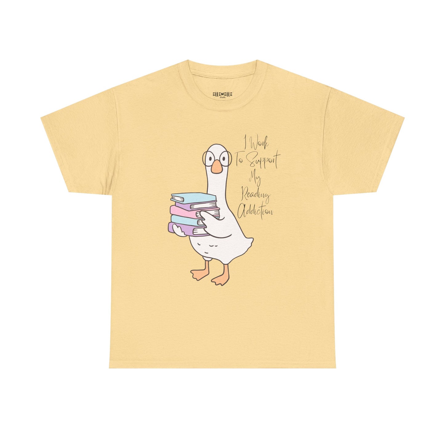 I Work to Support My Reading Addiction T-Shirt, Unisex Tee