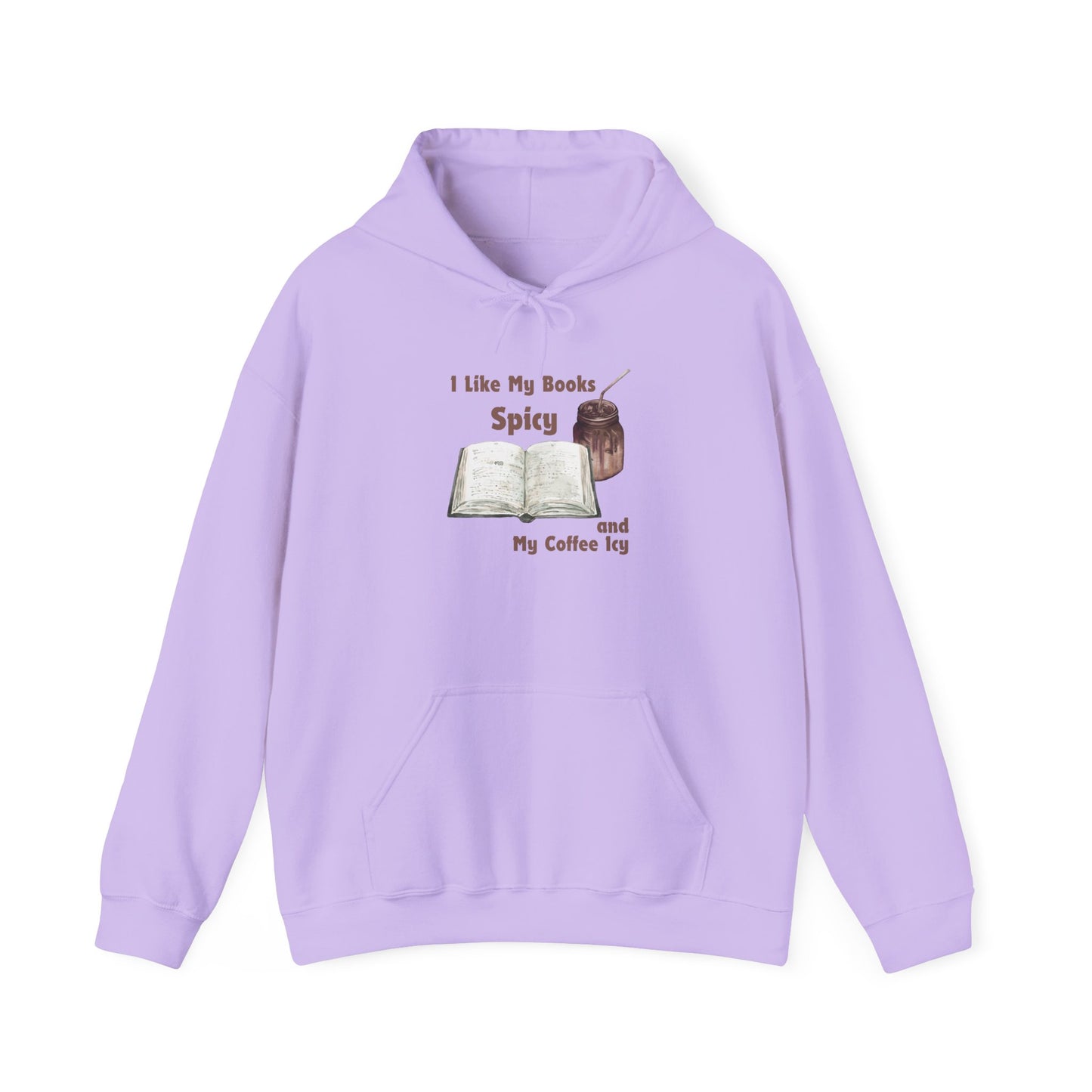 I Like My Books Spicy... Unisex Hooded Sweatshirt with Library Design, Cozy Literature Hoodie for Book Lovers, Perfect Gift for Readers, Literary [...]