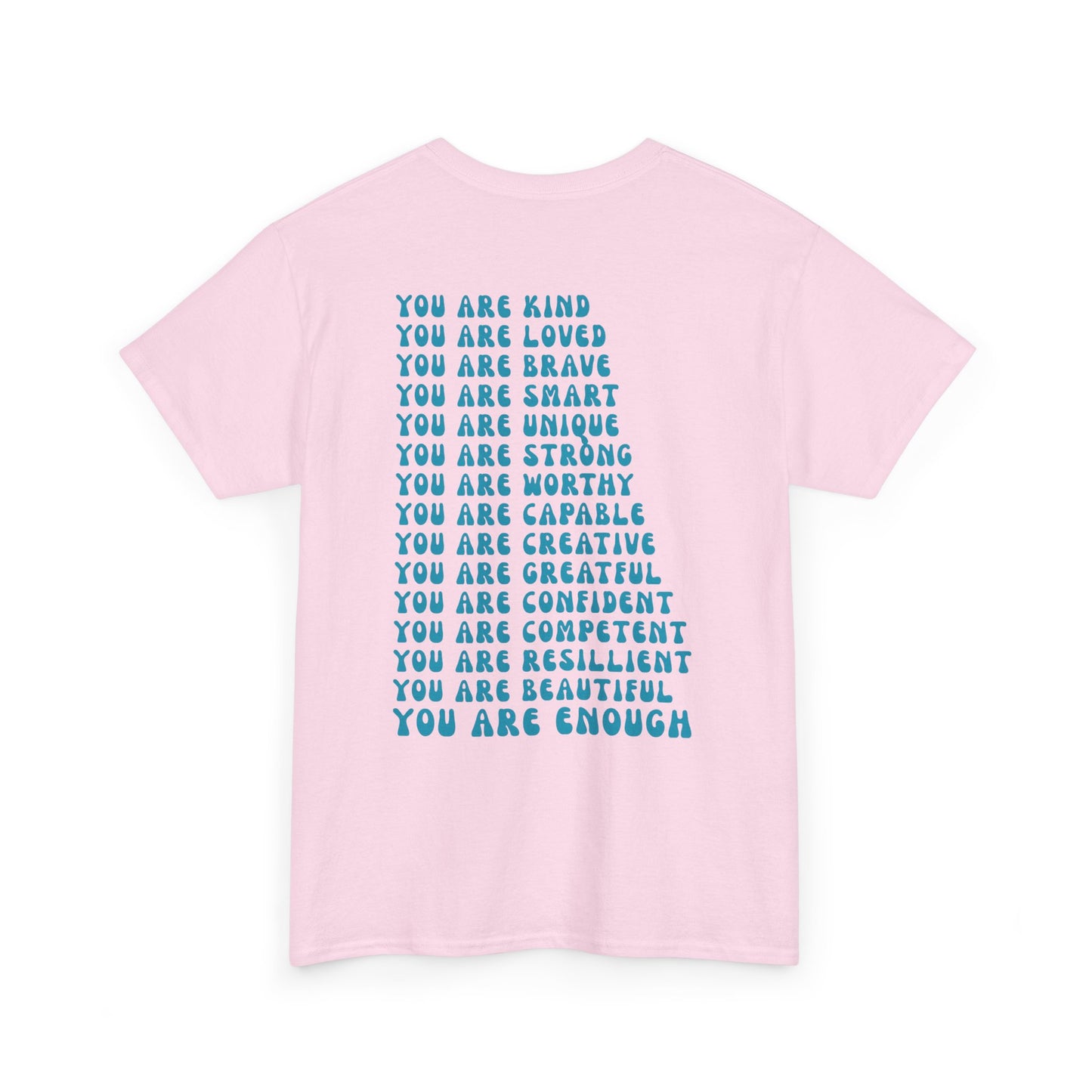 You Are Enough Empowering Unisex Heavy Cotton Tee, Self-Love T-Shirt, Affirmation Apparel, Gift for Friends, Motivational Clothing