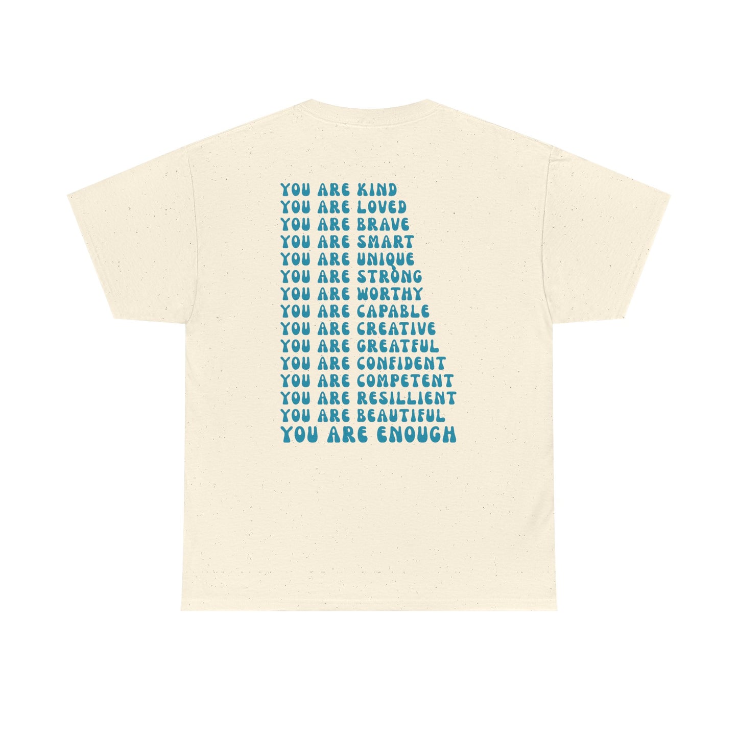 You Are Enough Empowering Unisex Heavy Cotton Tee, Self-Love T-Shirt, Affirmation Apparel, Gift for Friends, Motivational Clothing