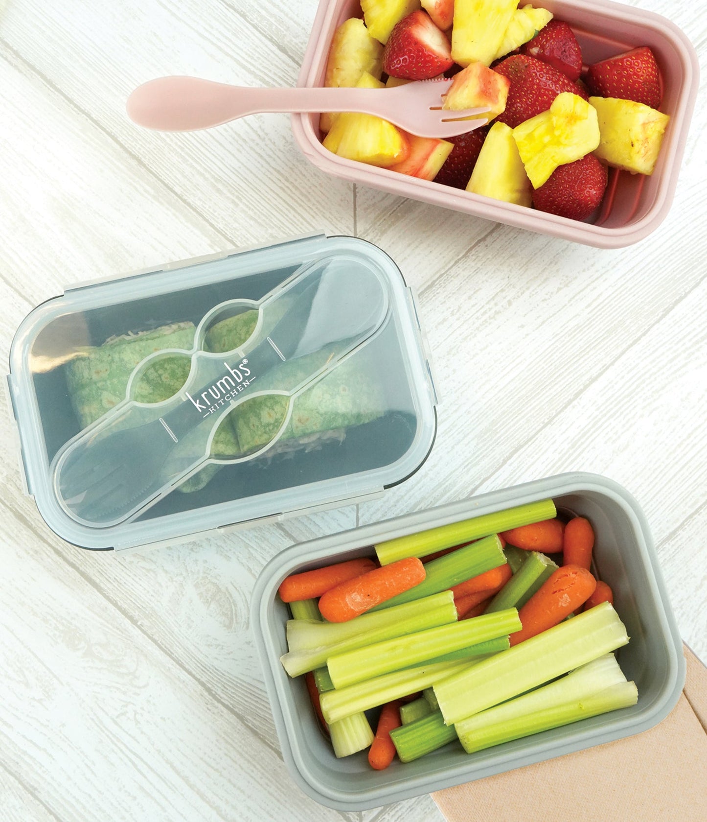 Krumbs Kitchen® Collapsible Silicone Lunch Container