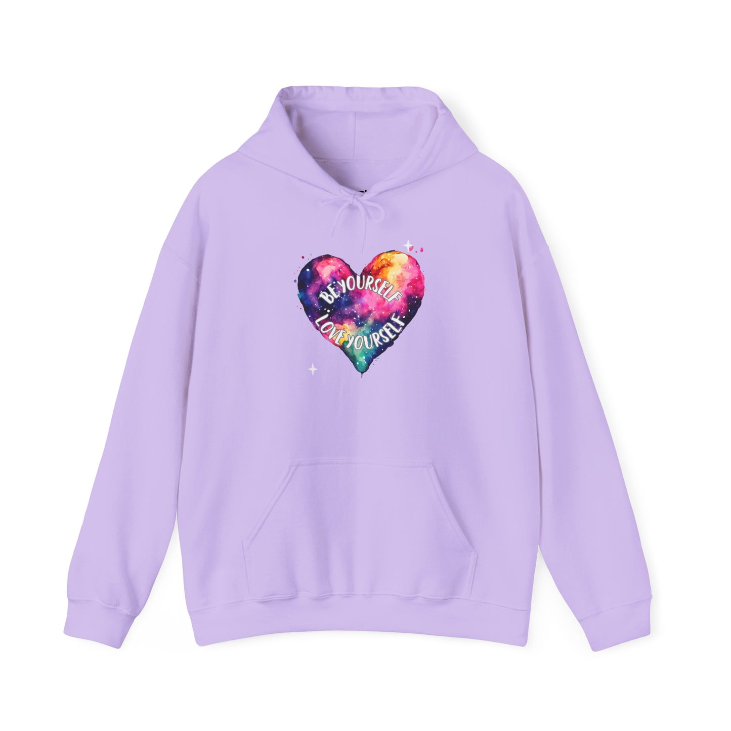 Be Yourself Love Yourself Motivational Hoodie, Unisex Sweatshirt, Casual Comfort Wear, Gift for Teens, Inspirational Clothing, Everyday Hoodie
