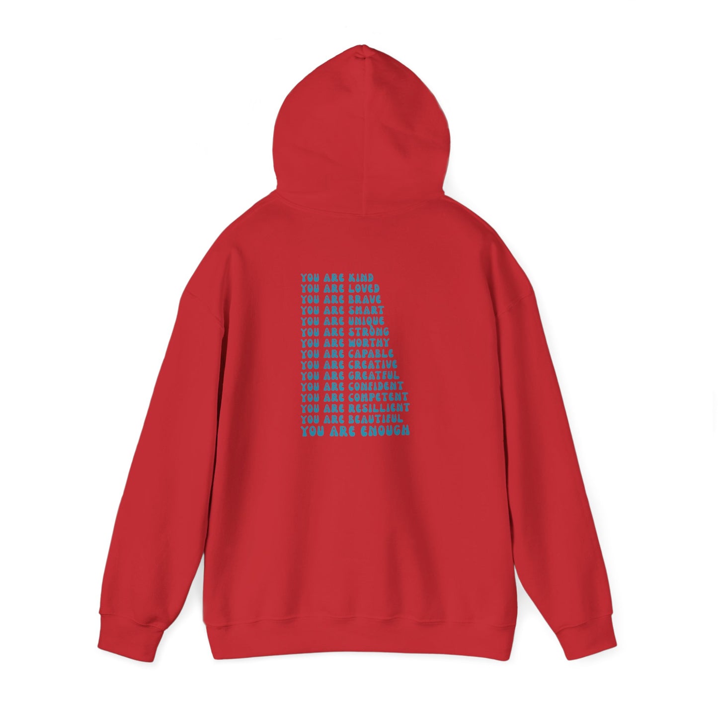 You Are Enough Motivational Hoodie, Unisex Sweatshirt, Casual Comfort Wear, Gift for Teens, Inspirational Clothing, Everyday Hoodie