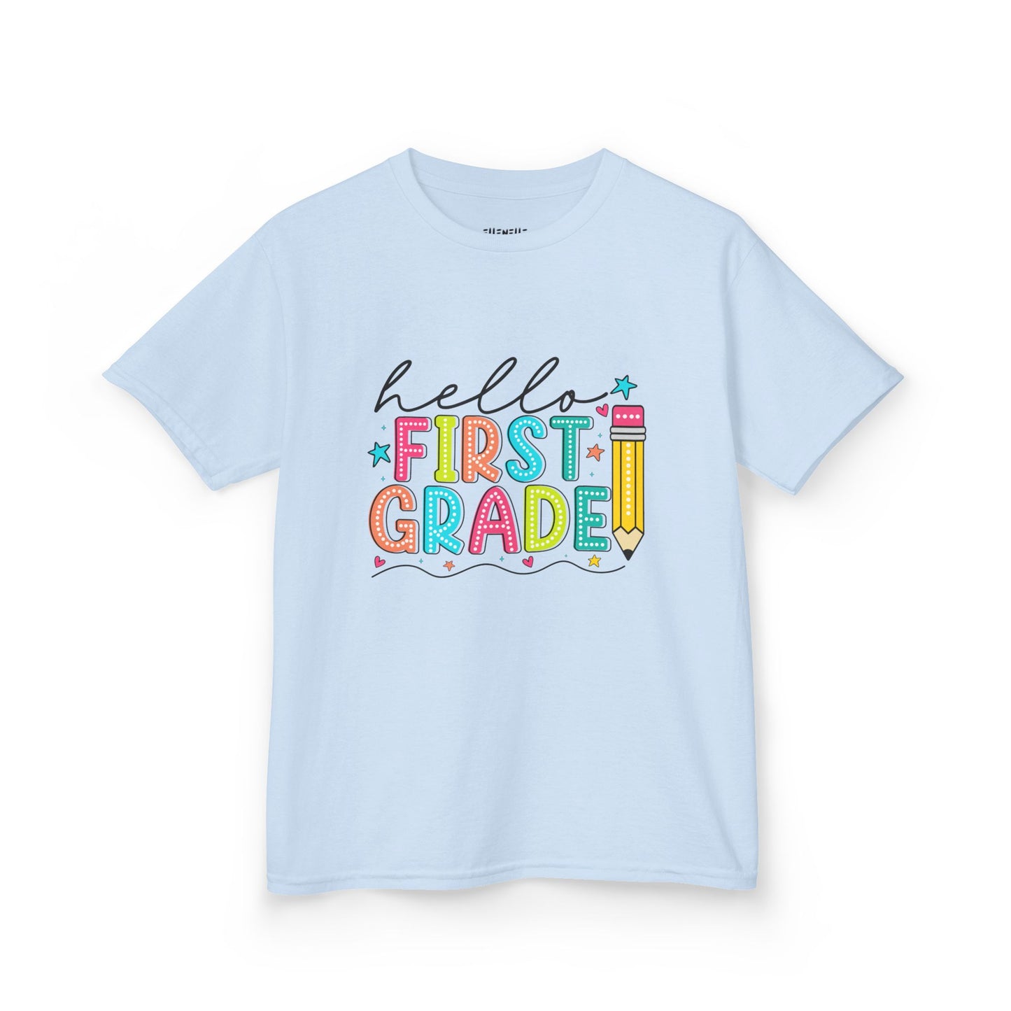 Hello First Grade T‑Shirt — Bright Back-to-School Tee