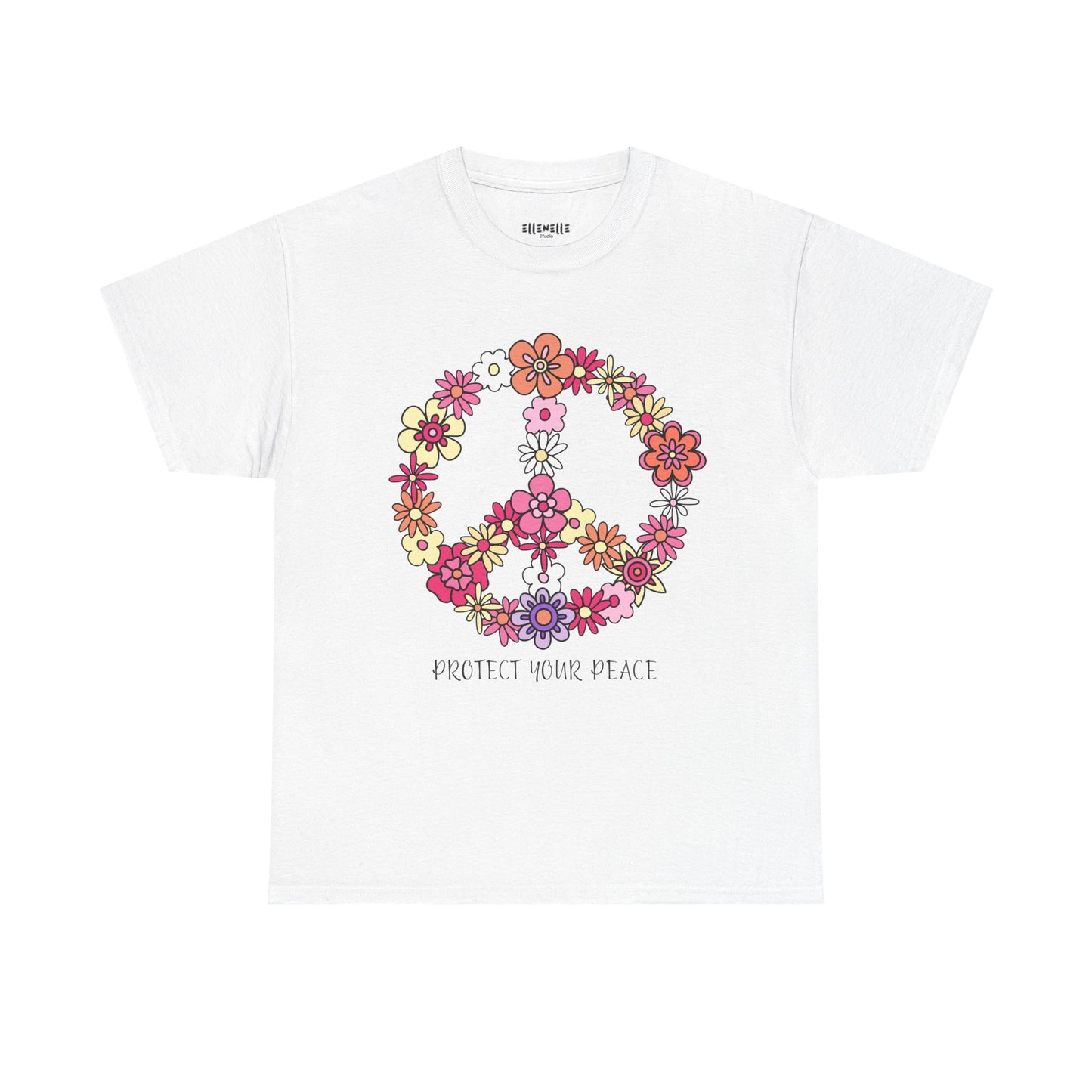 Protect Your Peace Empowering Unisex Heavy Cotton Tee, Self-Love T-Shirt, Affirmation Apparel, Gift for Friends, Motivational Clothing