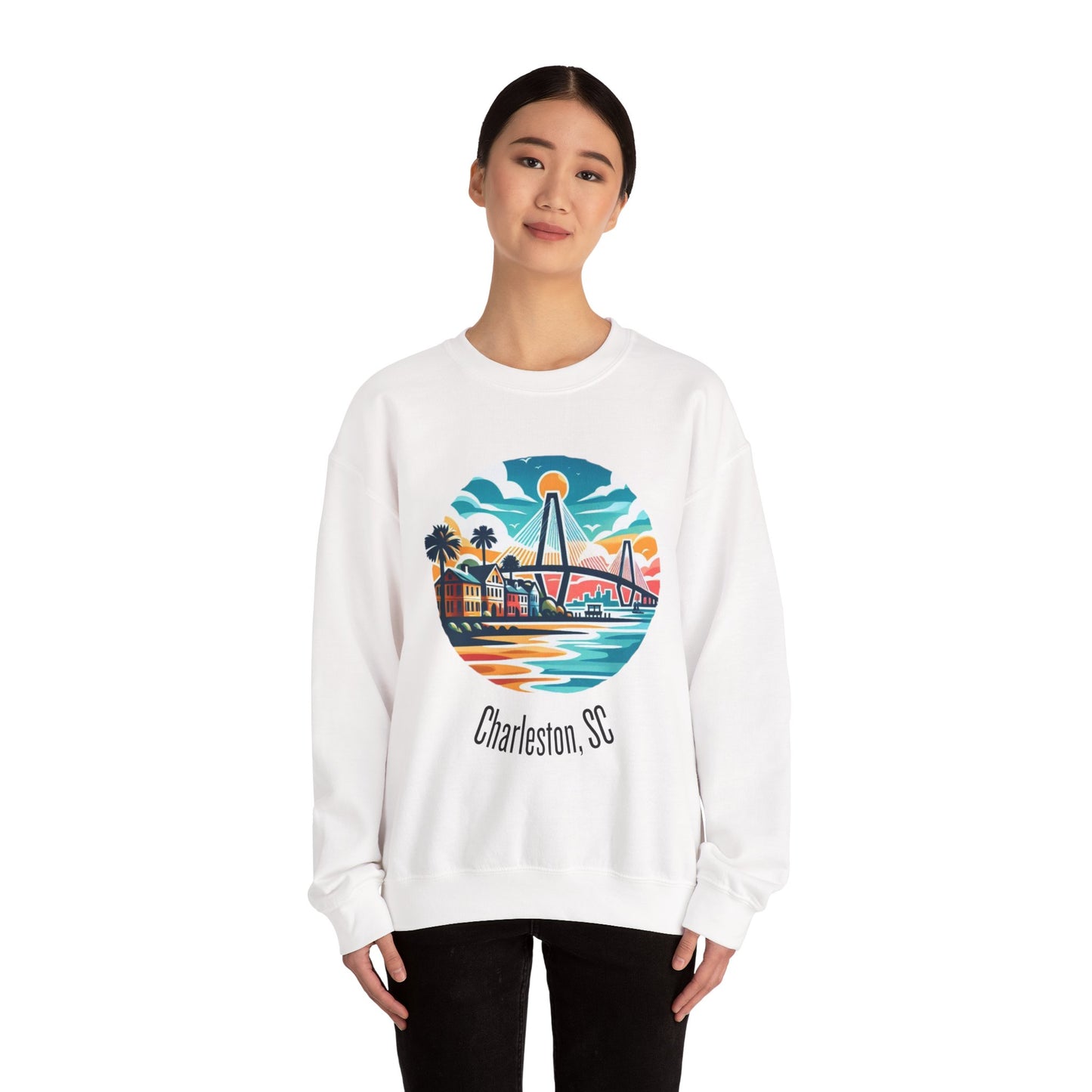 Charleston SC Sweatshirt, Cozy Crewneck, Charleston Gift, Travel Souvenir, Unisex Sweatshirt, Beach Vibes Apparel, Casual Wear