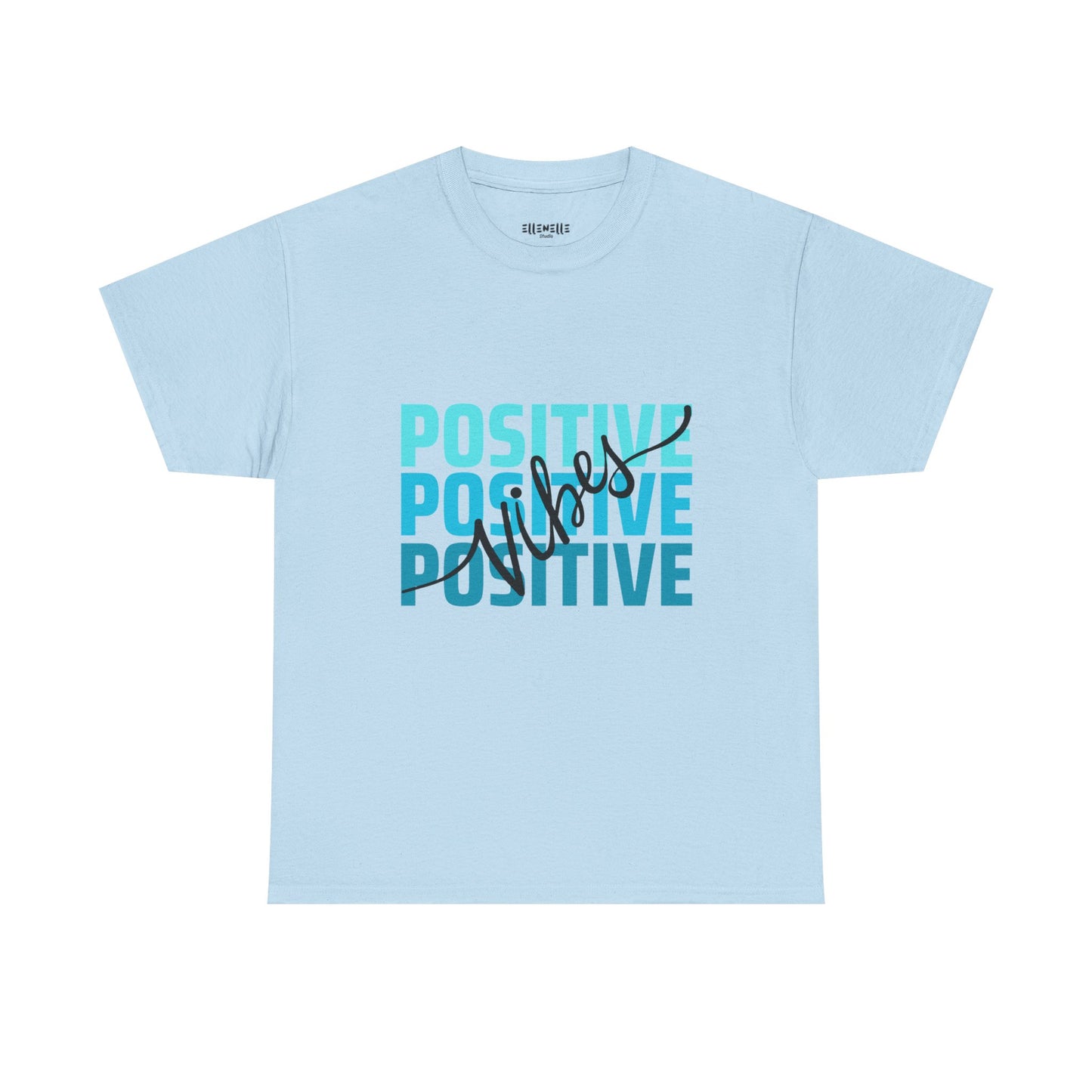 Positive Vibes Empowering Unisex Heavy Cotton Tee, Self-Love T-Shirt, Affirmation Apparel, Gift for Friends, Motivational Clothing