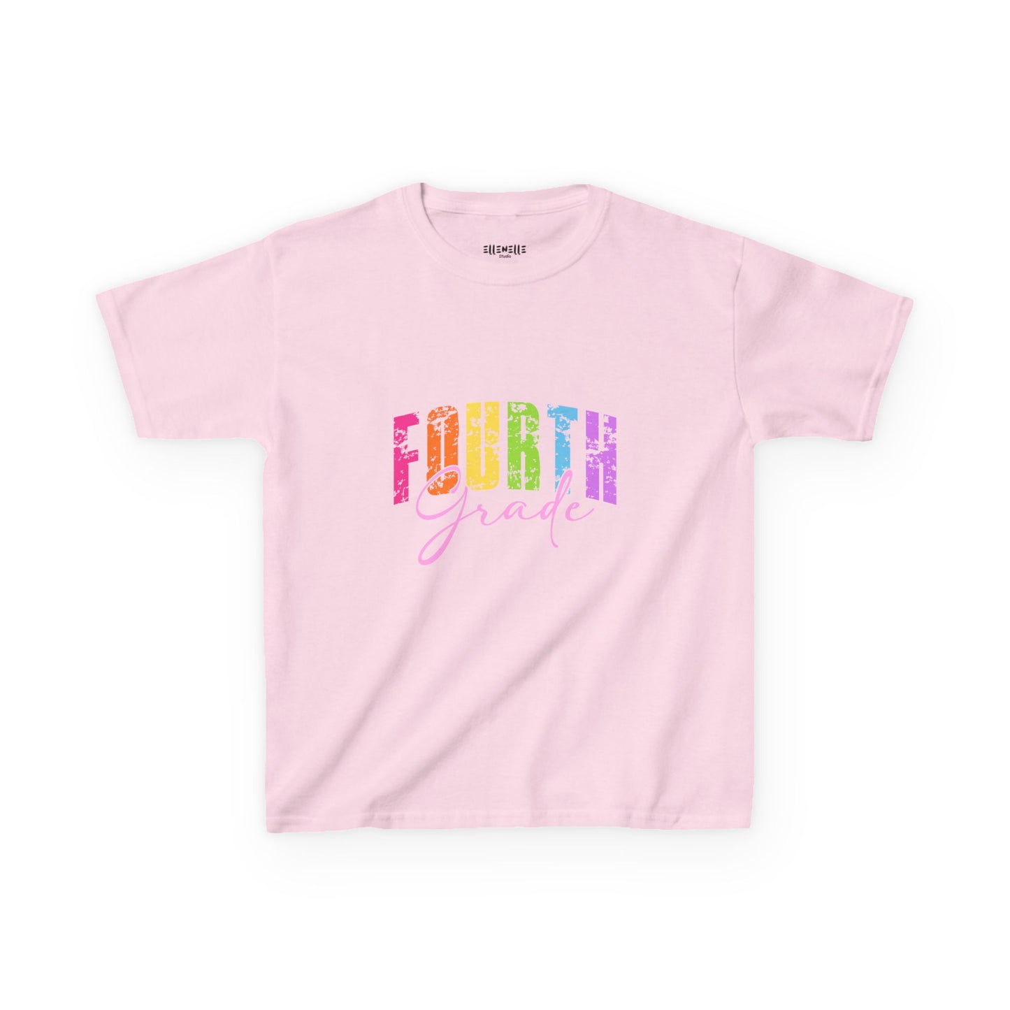 Distressed Fourth Grade T‑Shirt — Bright Back-to-School Tee