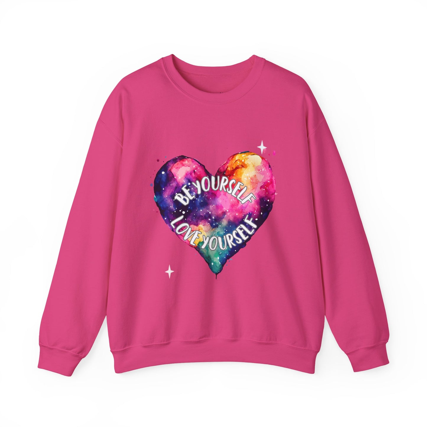 Be Yourself Love Yourself Empowering Unisex Crewneck Sweatshirt, Affirmation Apparel, Motivational Gift, Cozy Self-Care Clothing, Inspirational Wear