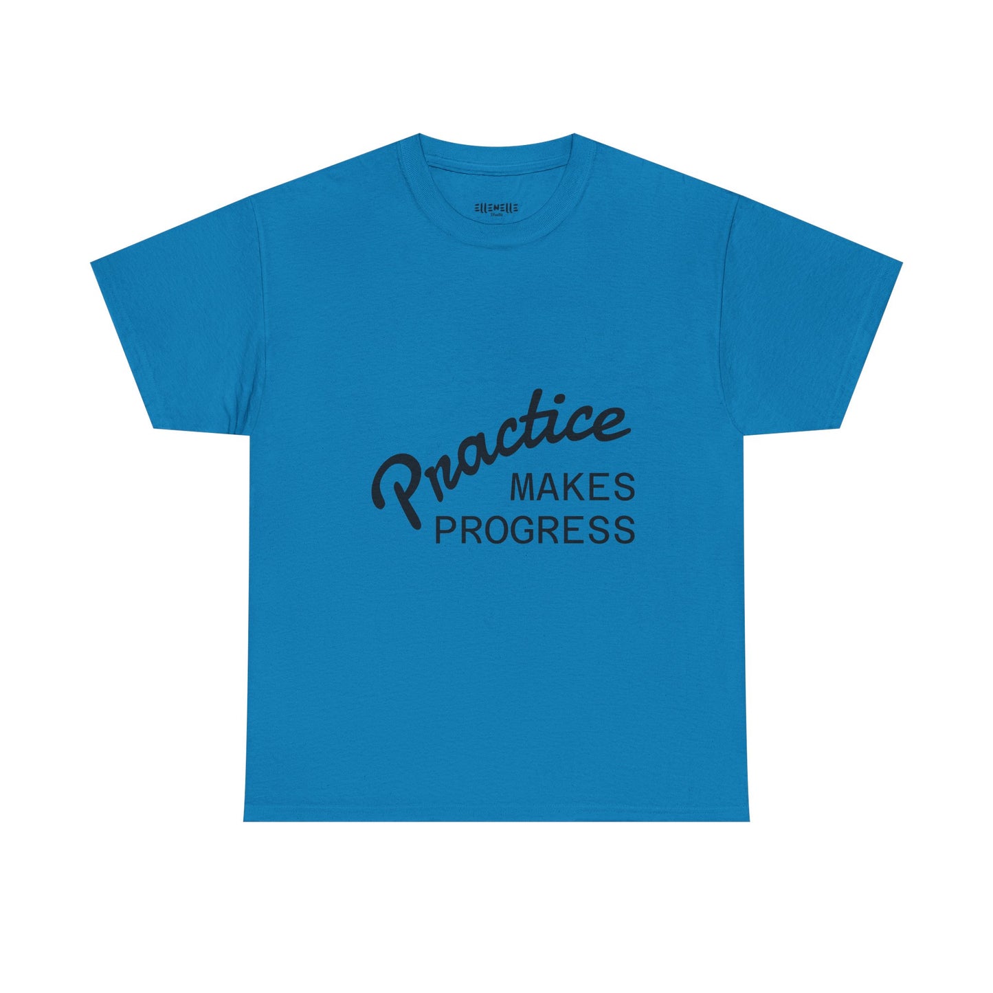 Unisex Heavy Cotton Tee with 'Practice Makes Progress'